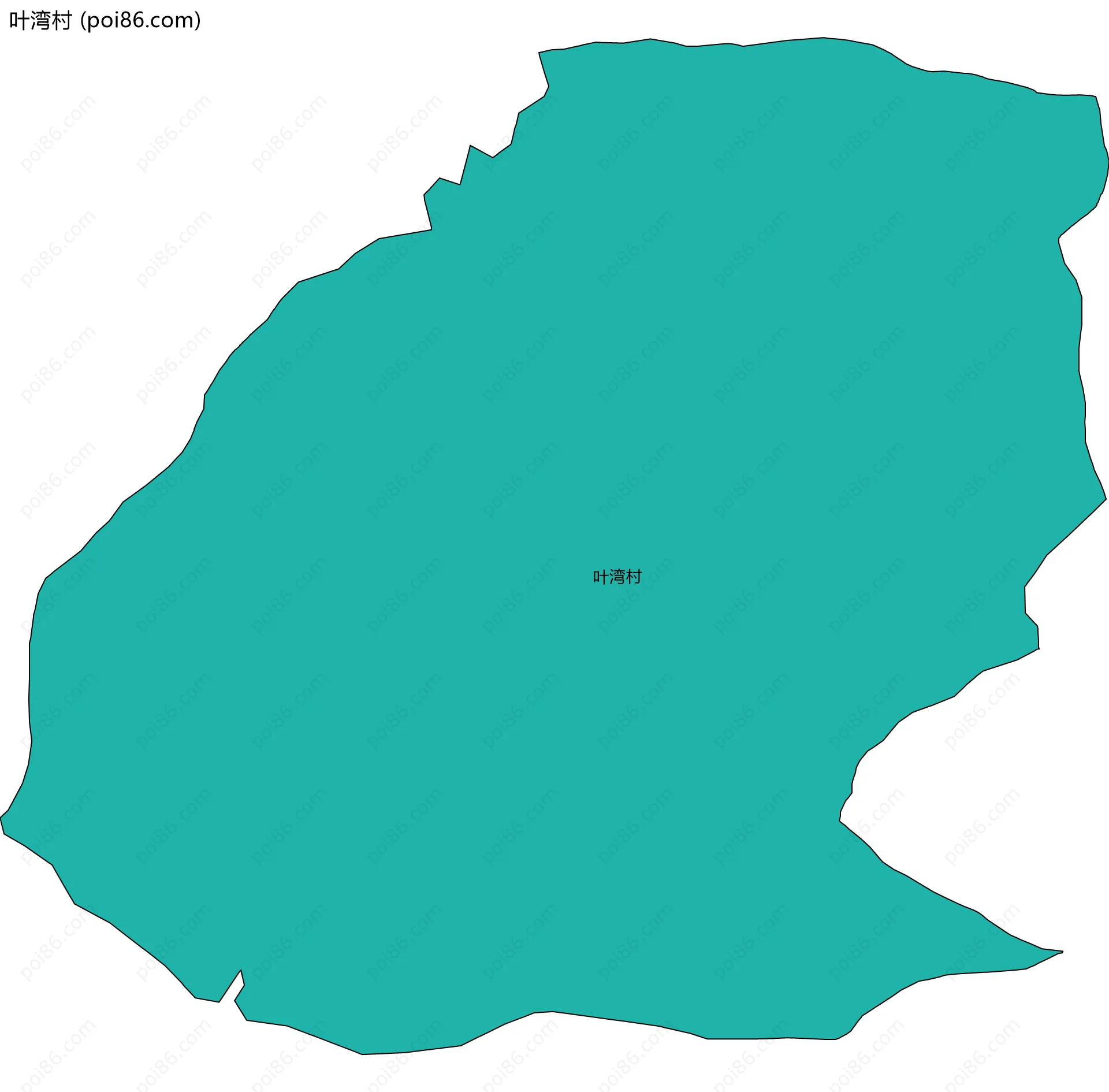 叶湾村边界地图