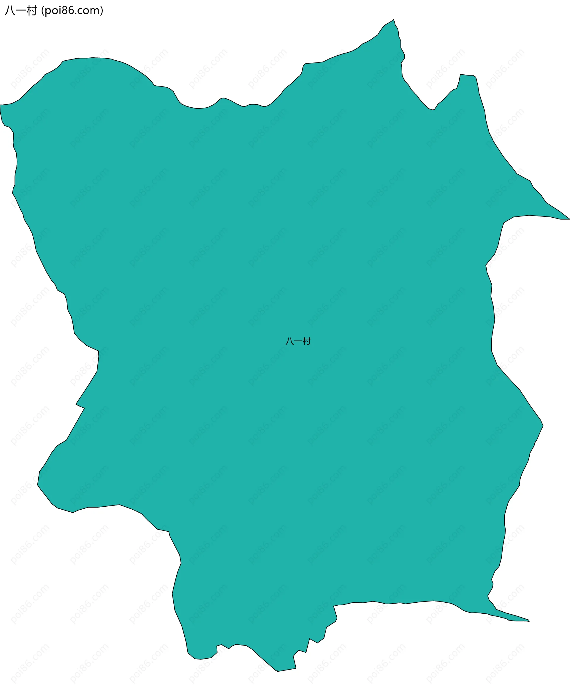 八一村边界地图