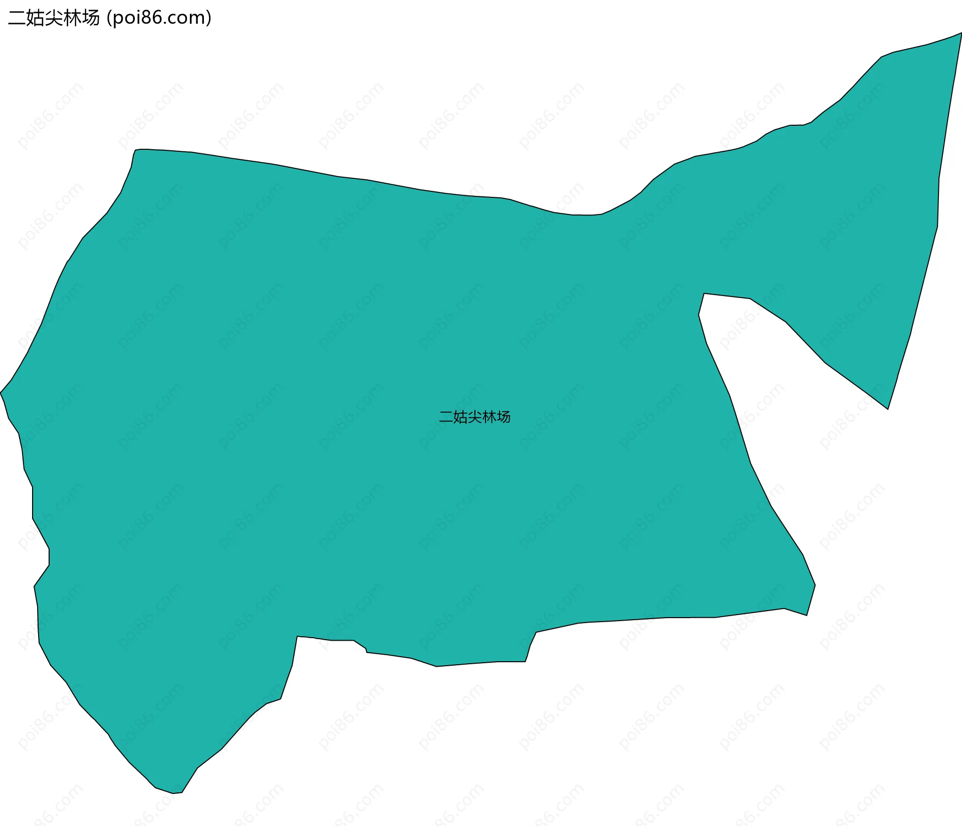 二姑尖林场边界地图