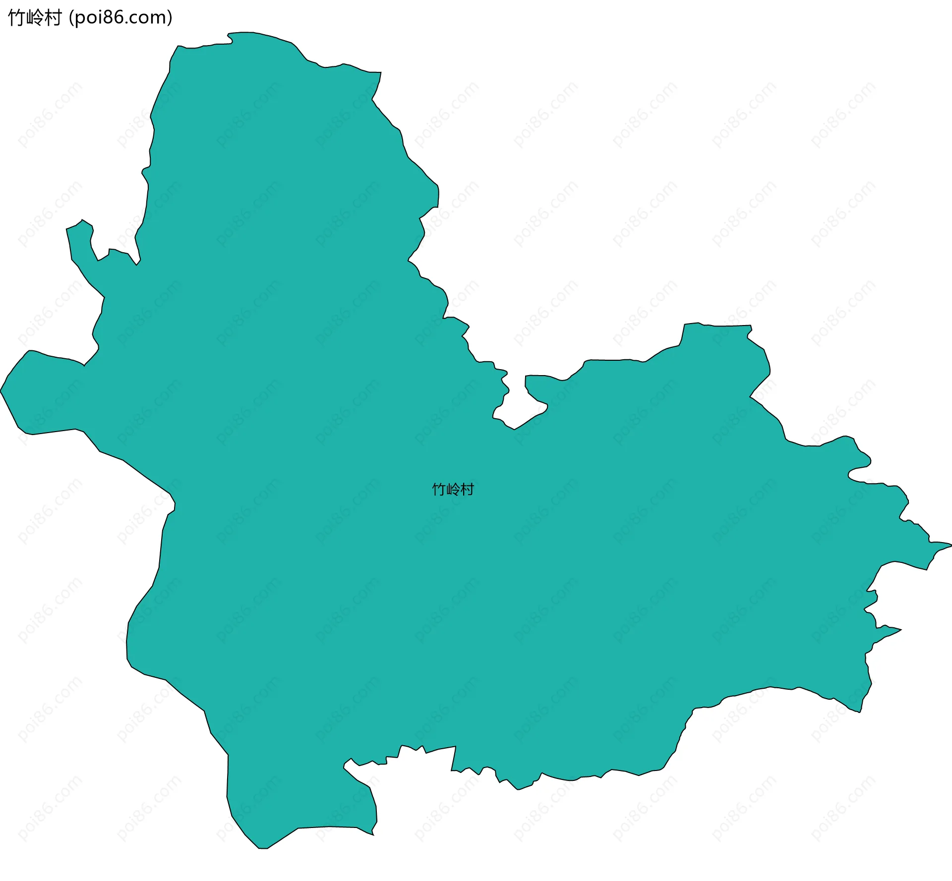 竹岭村边界地图