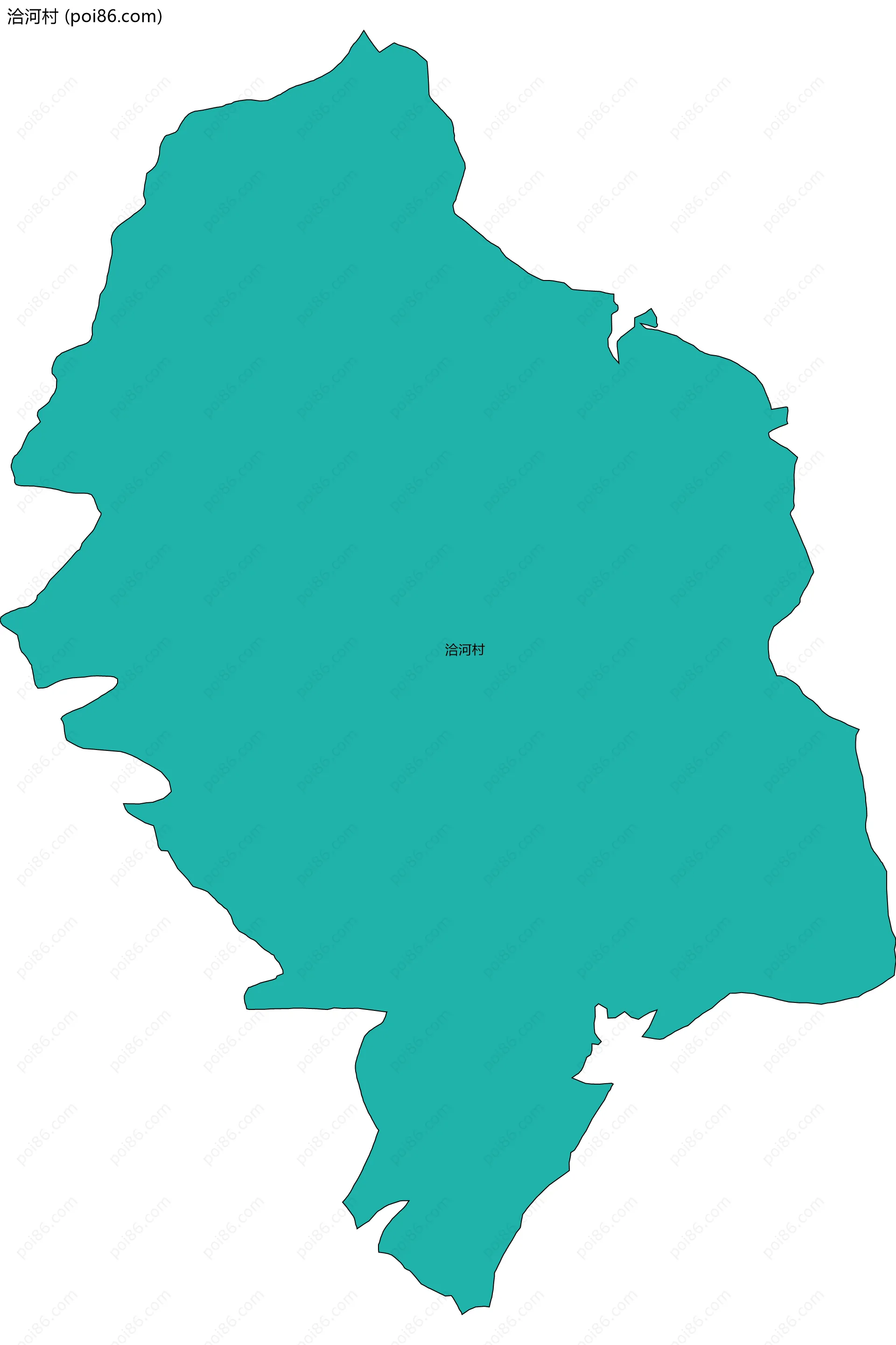 洽河村边界地图