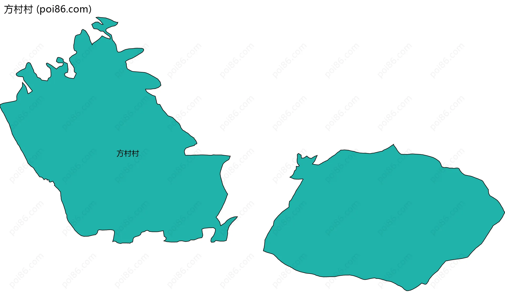 方村村边界地图