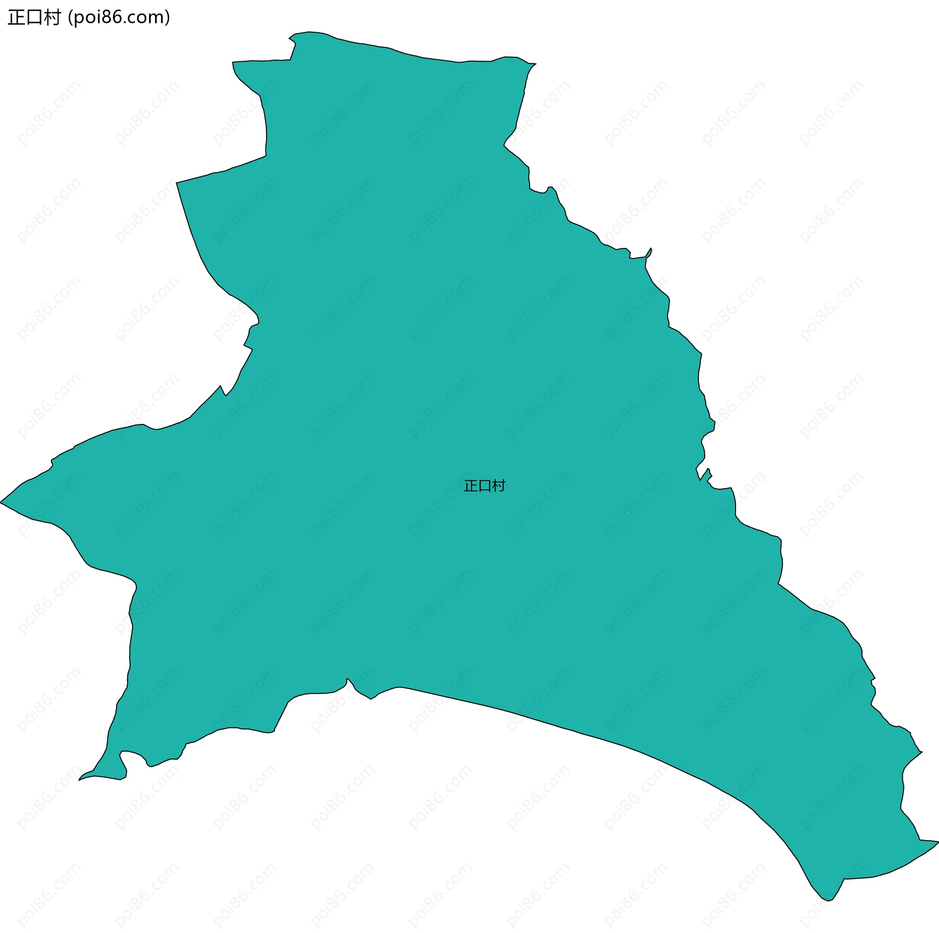 正口村边界地图