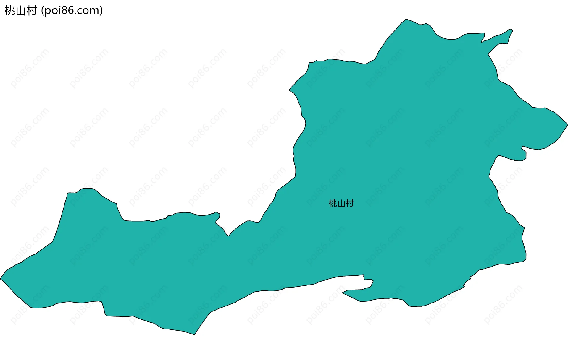 桃山村边界地图