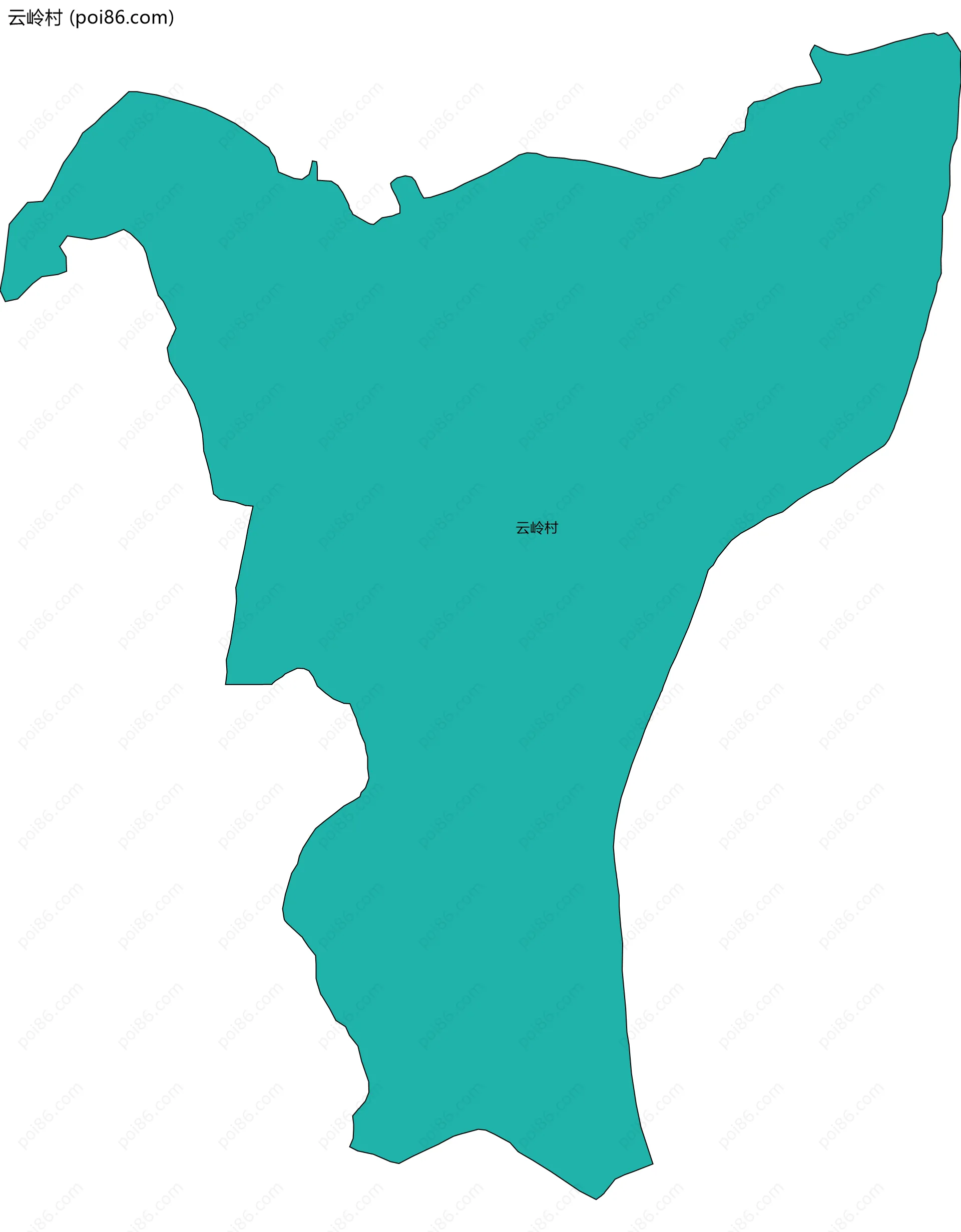 云岭村边界地图