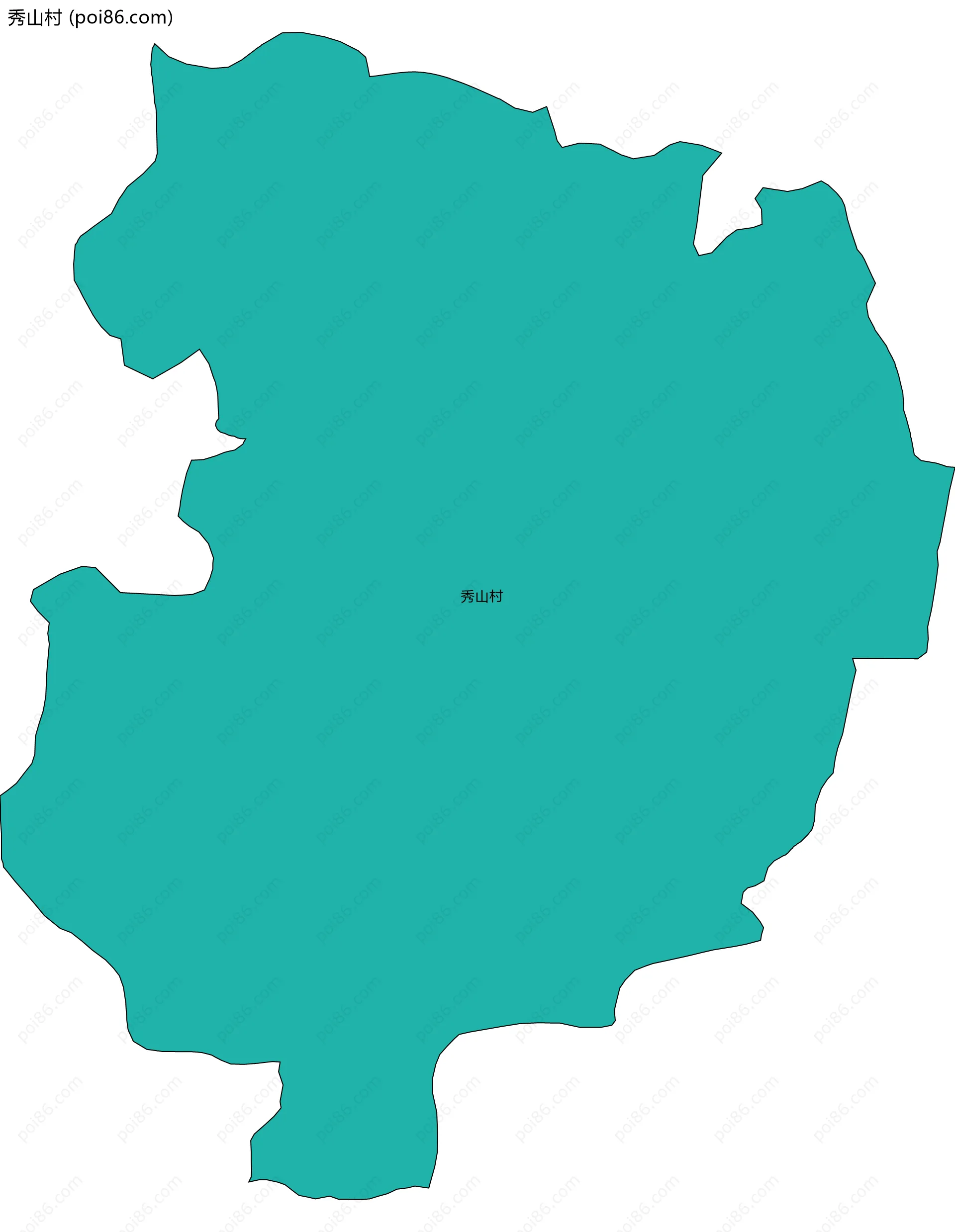 秀山村边界地图