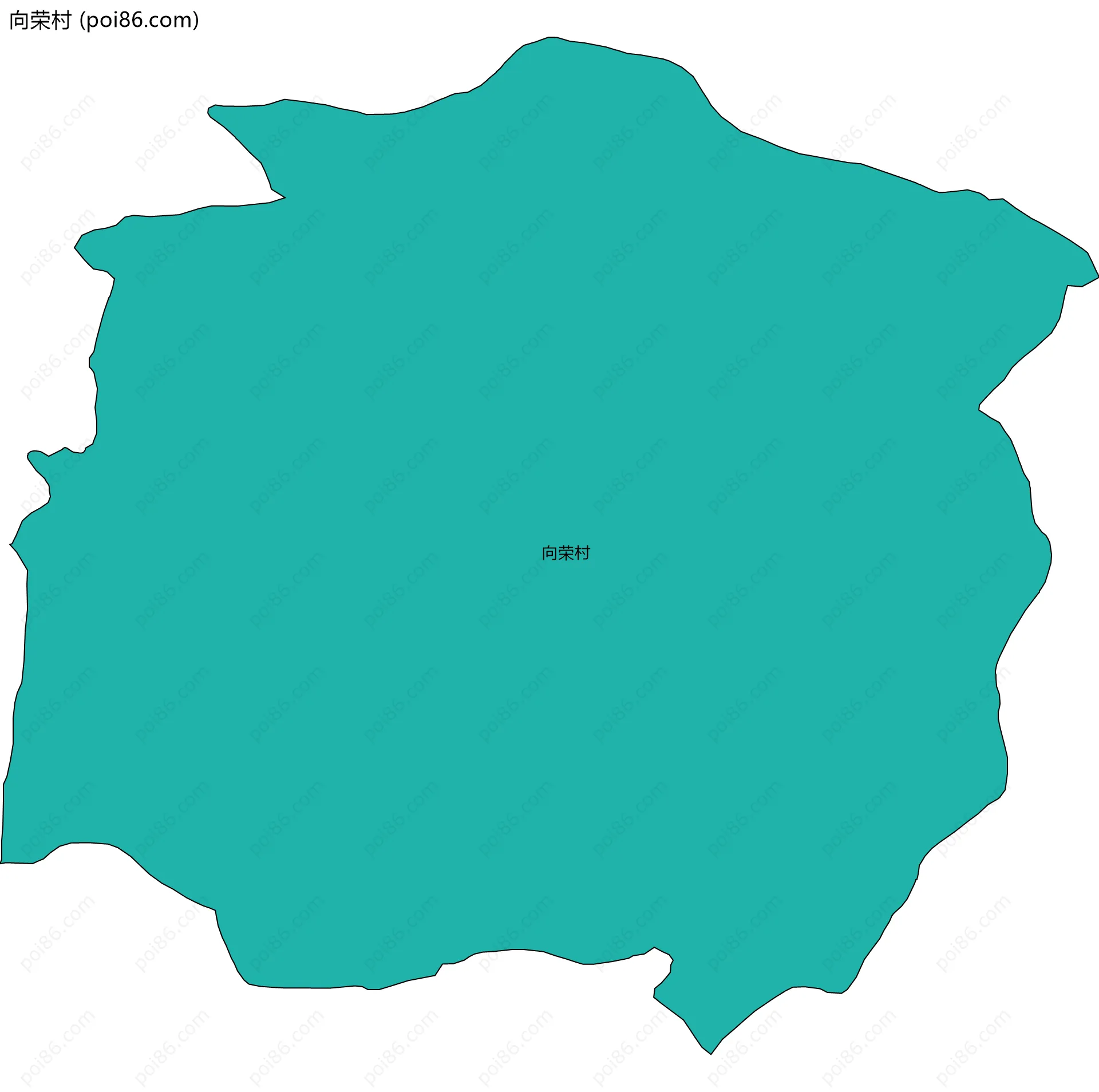 向荣村边界地图