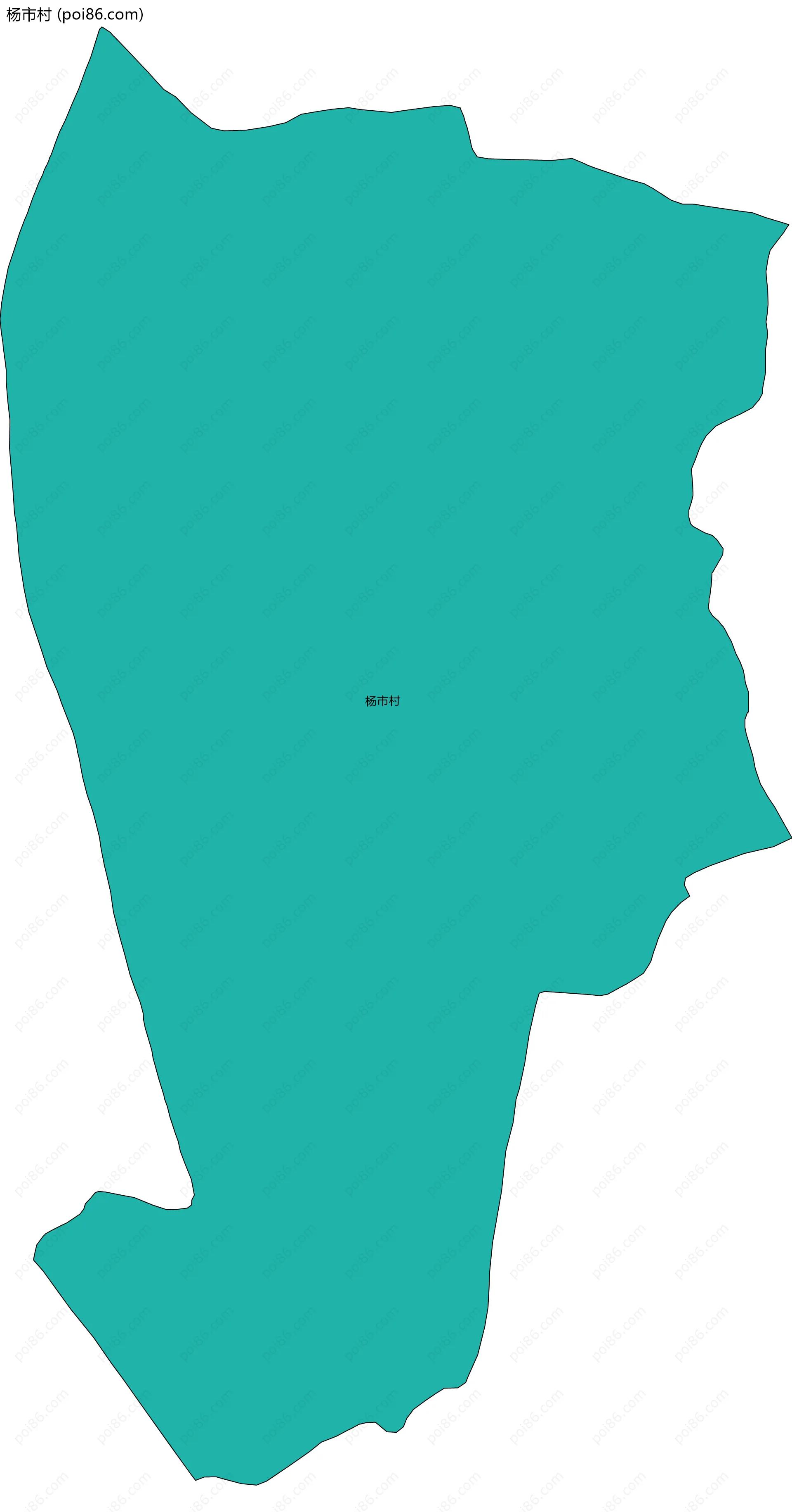 杨市村边界地图