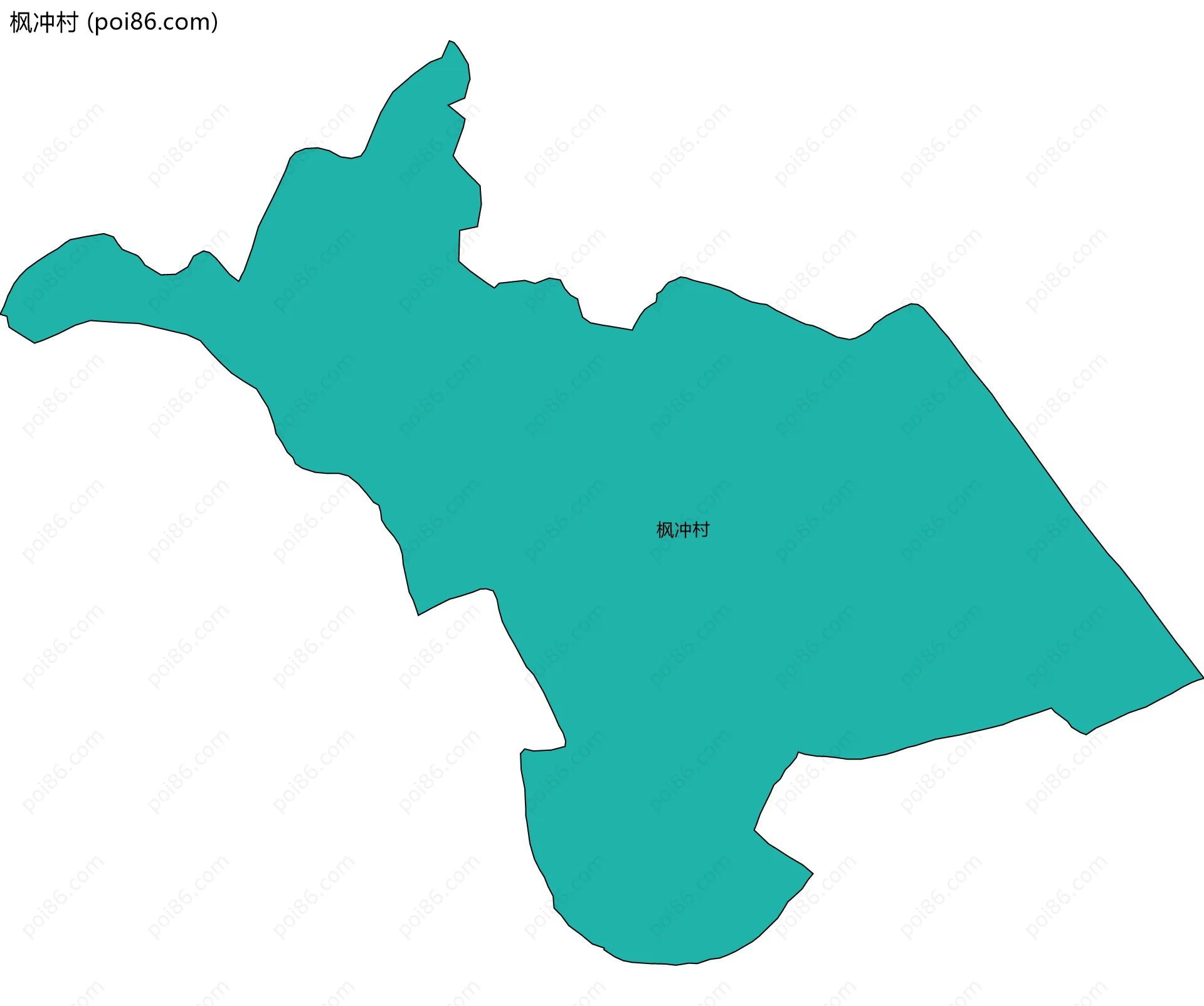 枫冲村边界地图