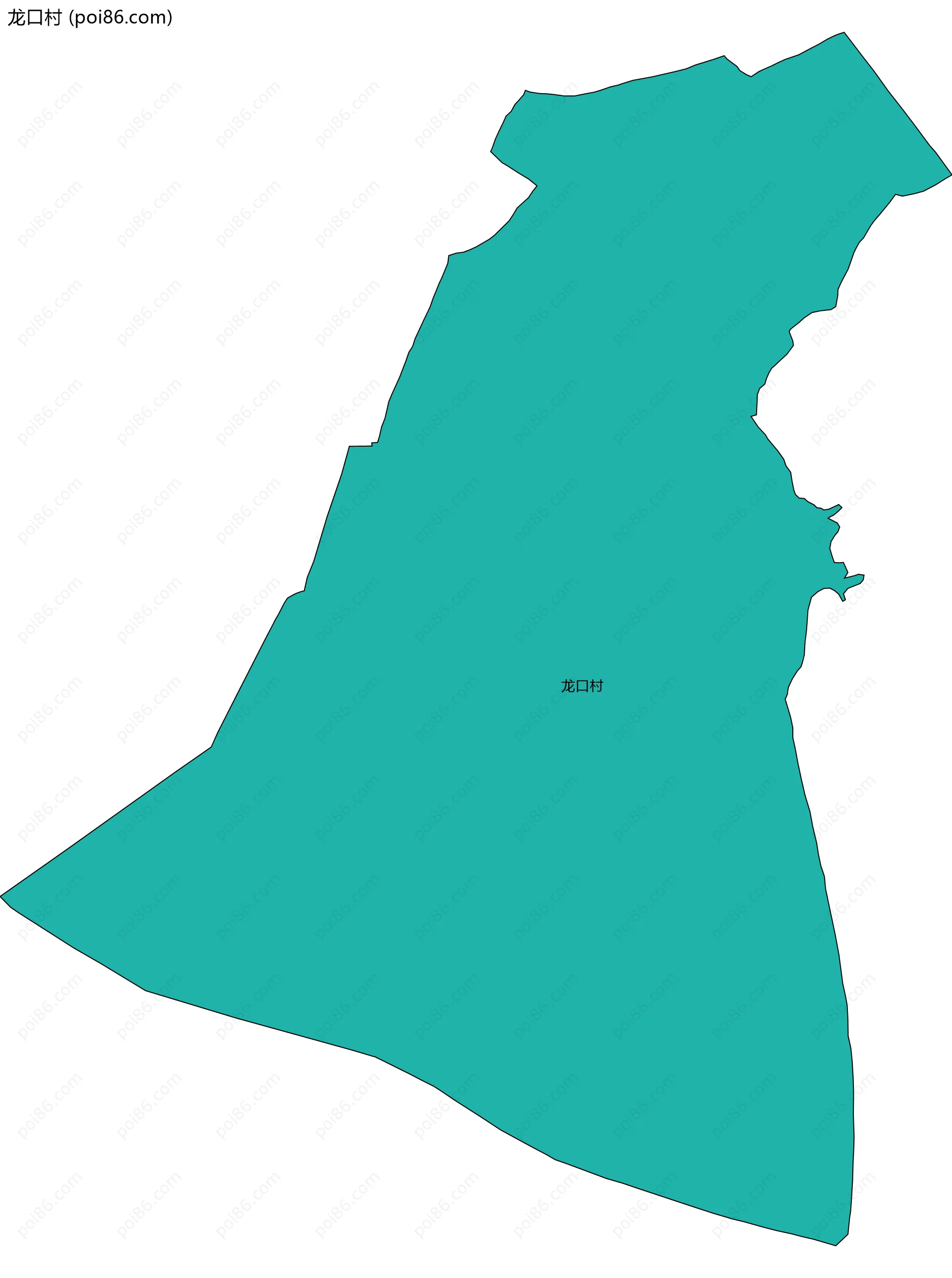 龙口村边界地图