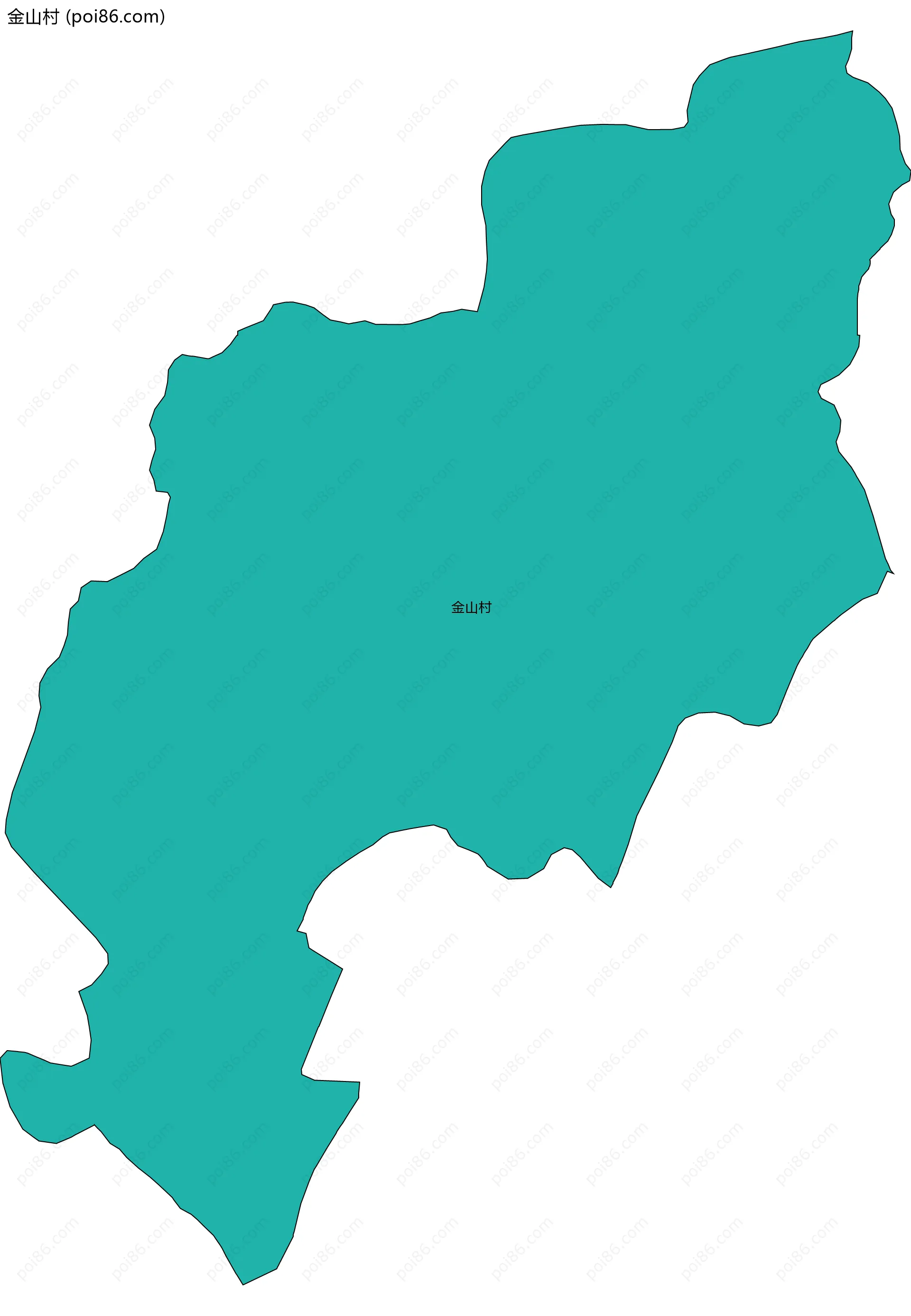 金山村边界地图