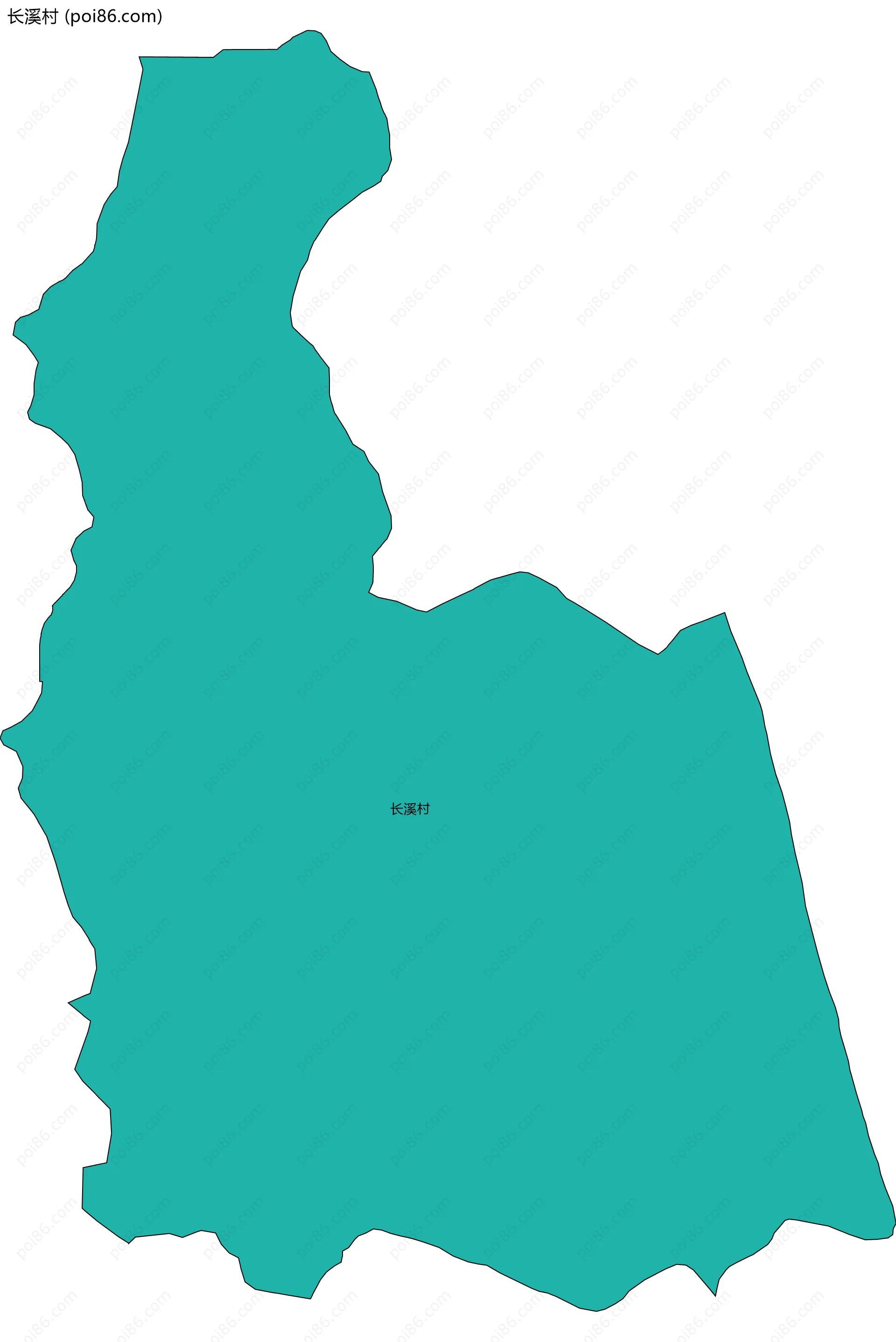 长溪村边界地图