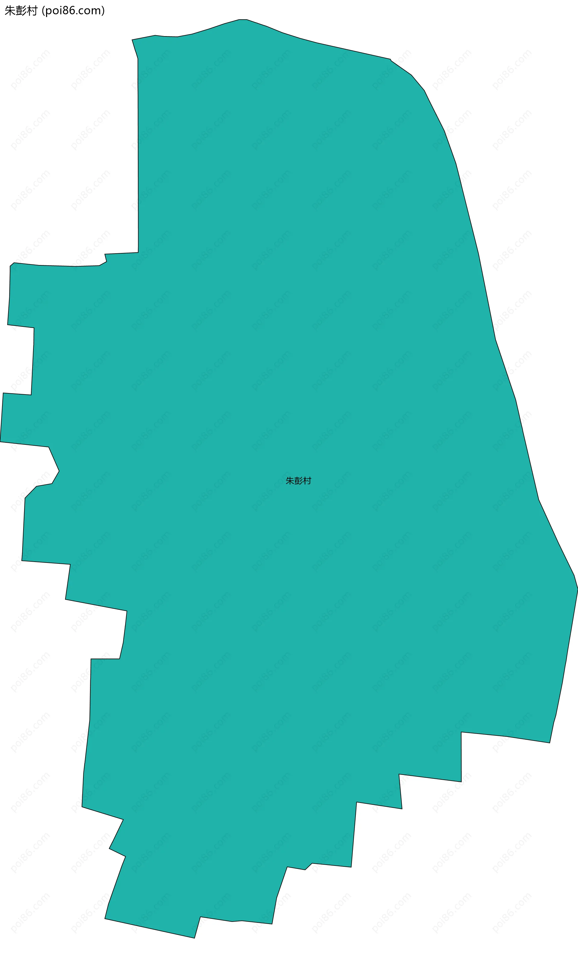 朱彭村边界地图