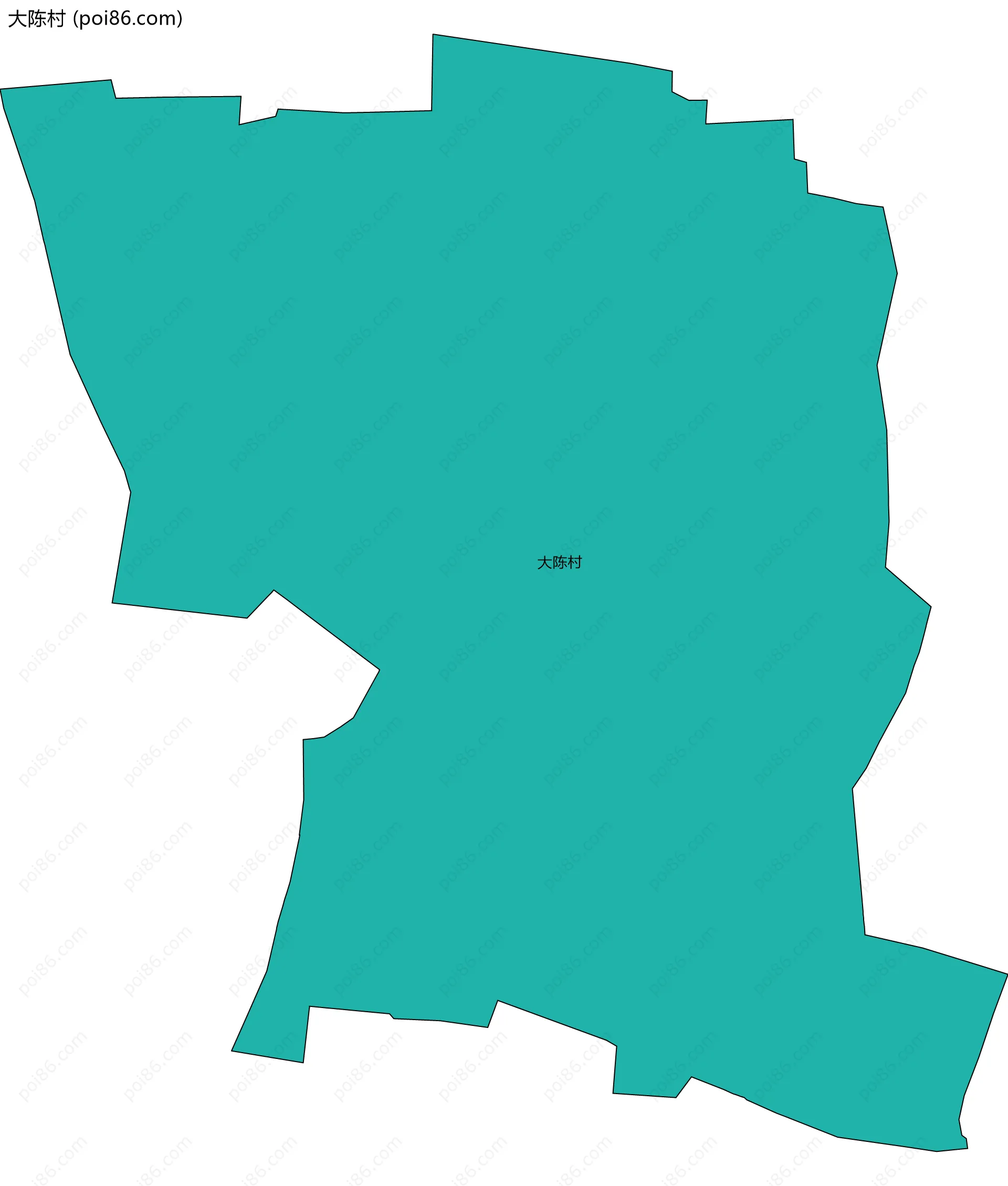 大陈村边界地图