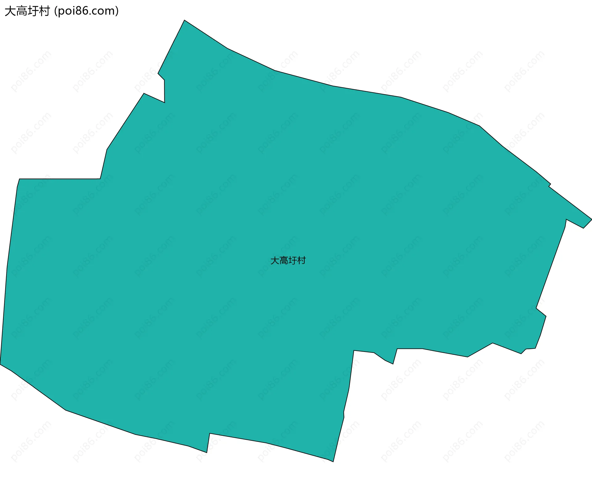 大高圩村边界地图