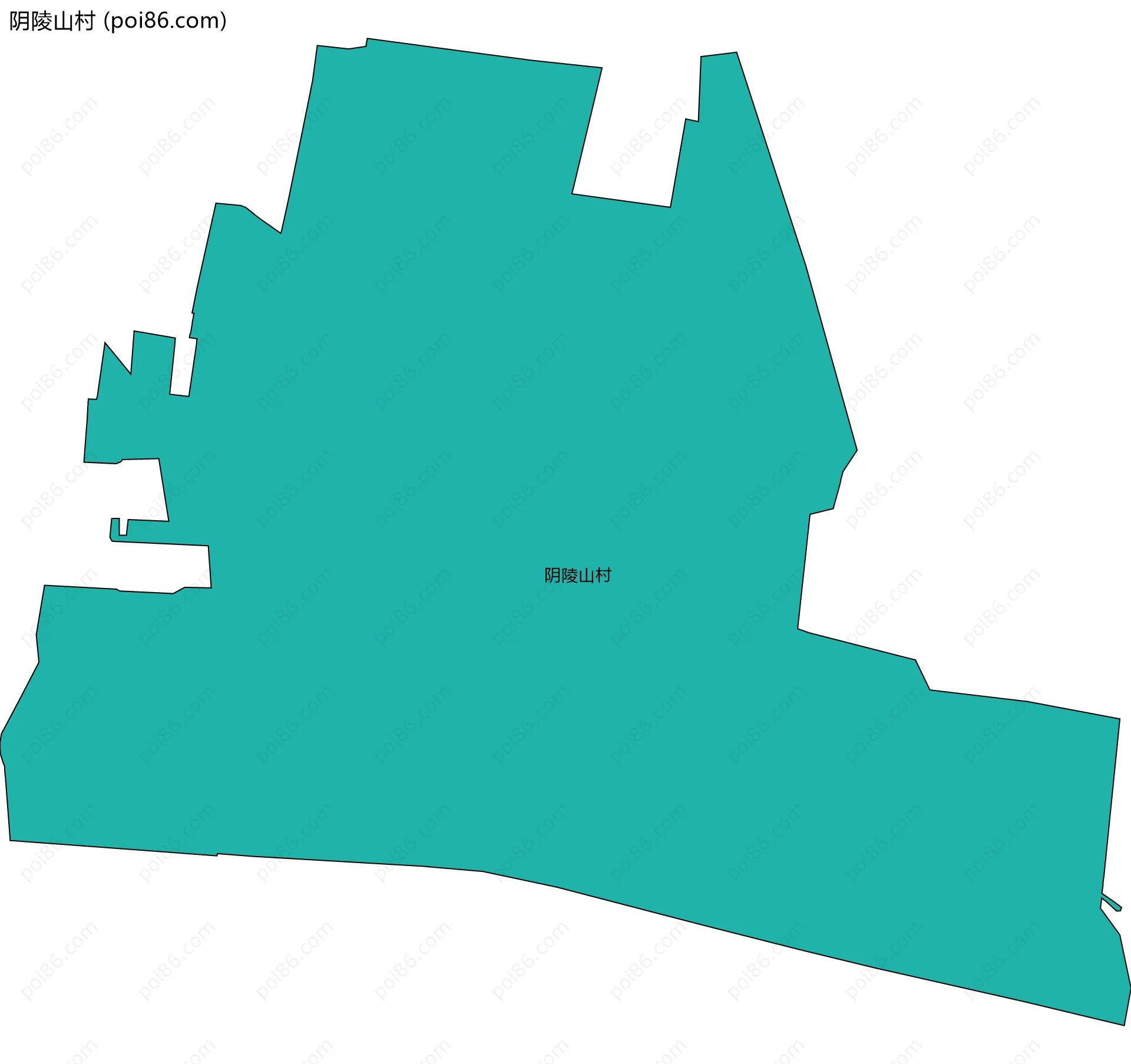 阴陵山村边界地图
