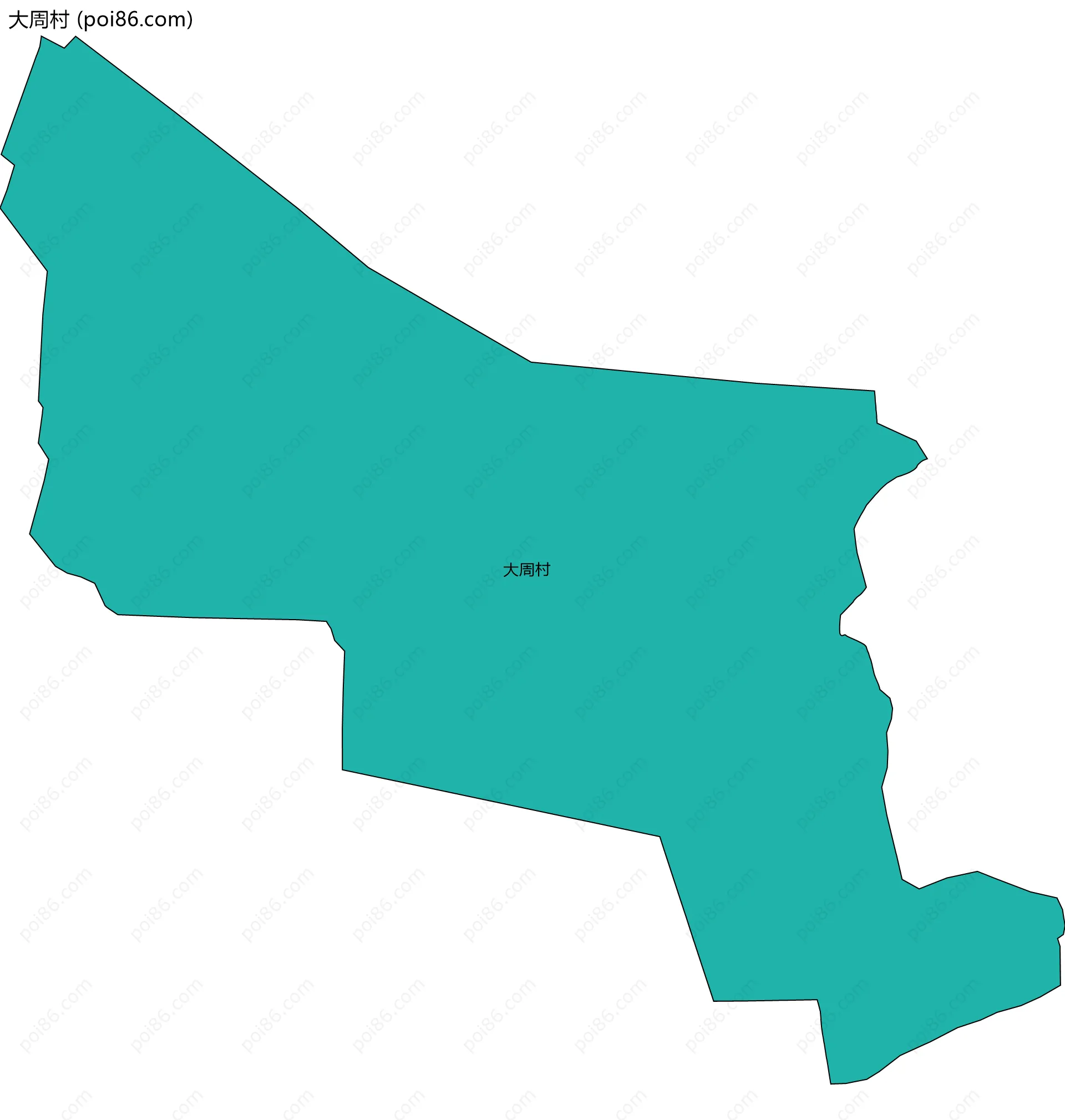 大周村边界地图