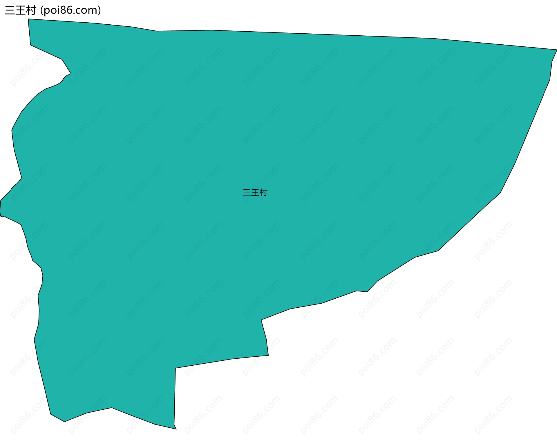 三王村边界地图