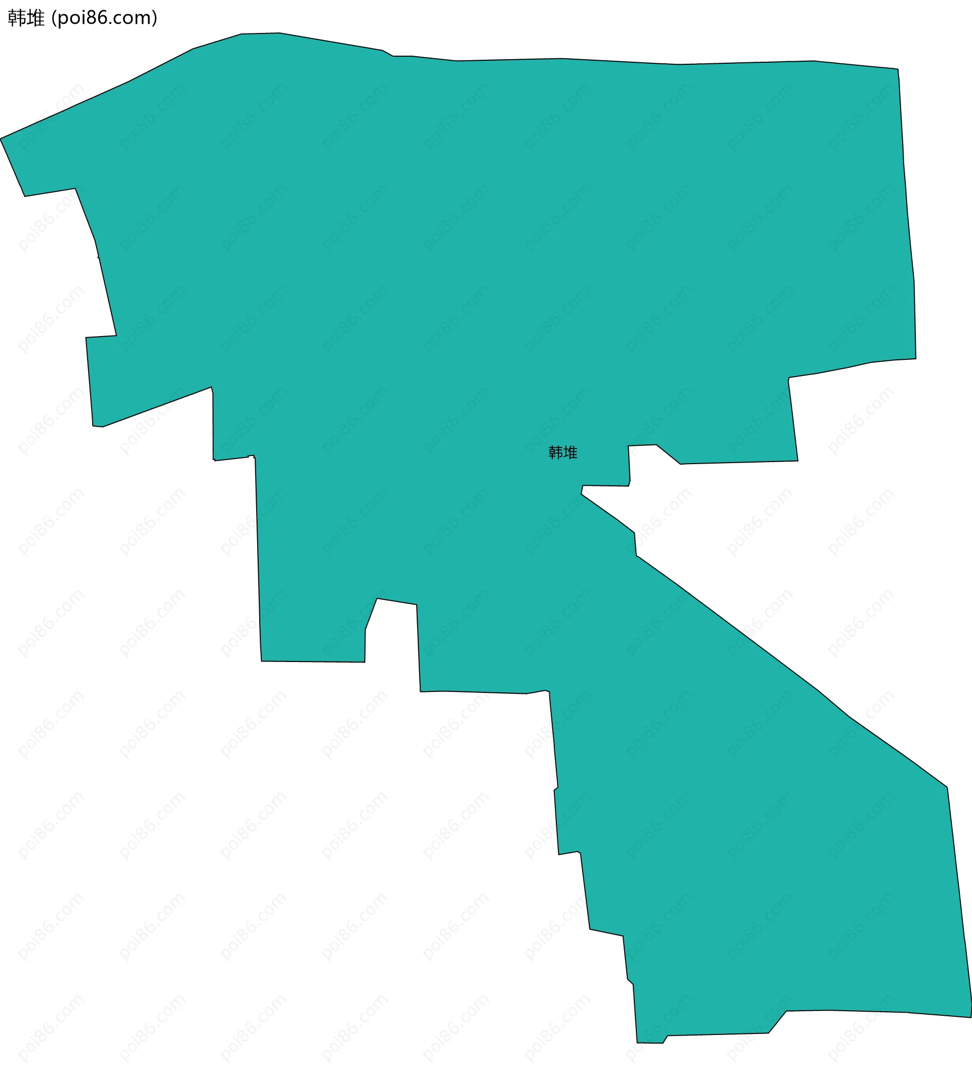 韩堆边界地图