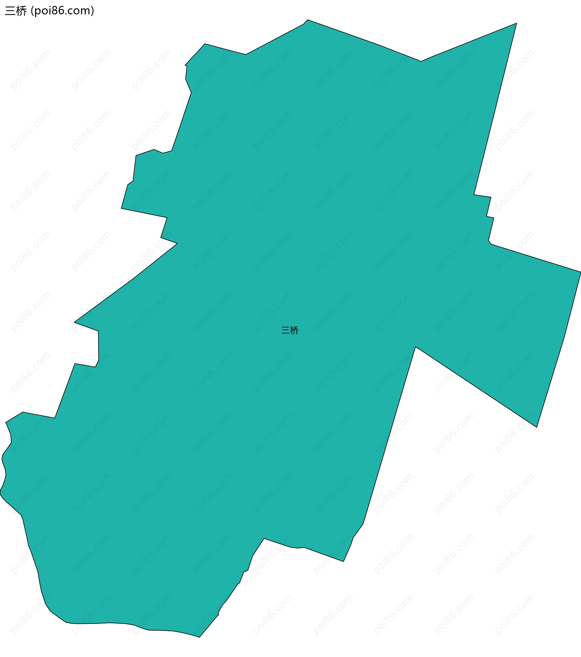 三桥边界地图