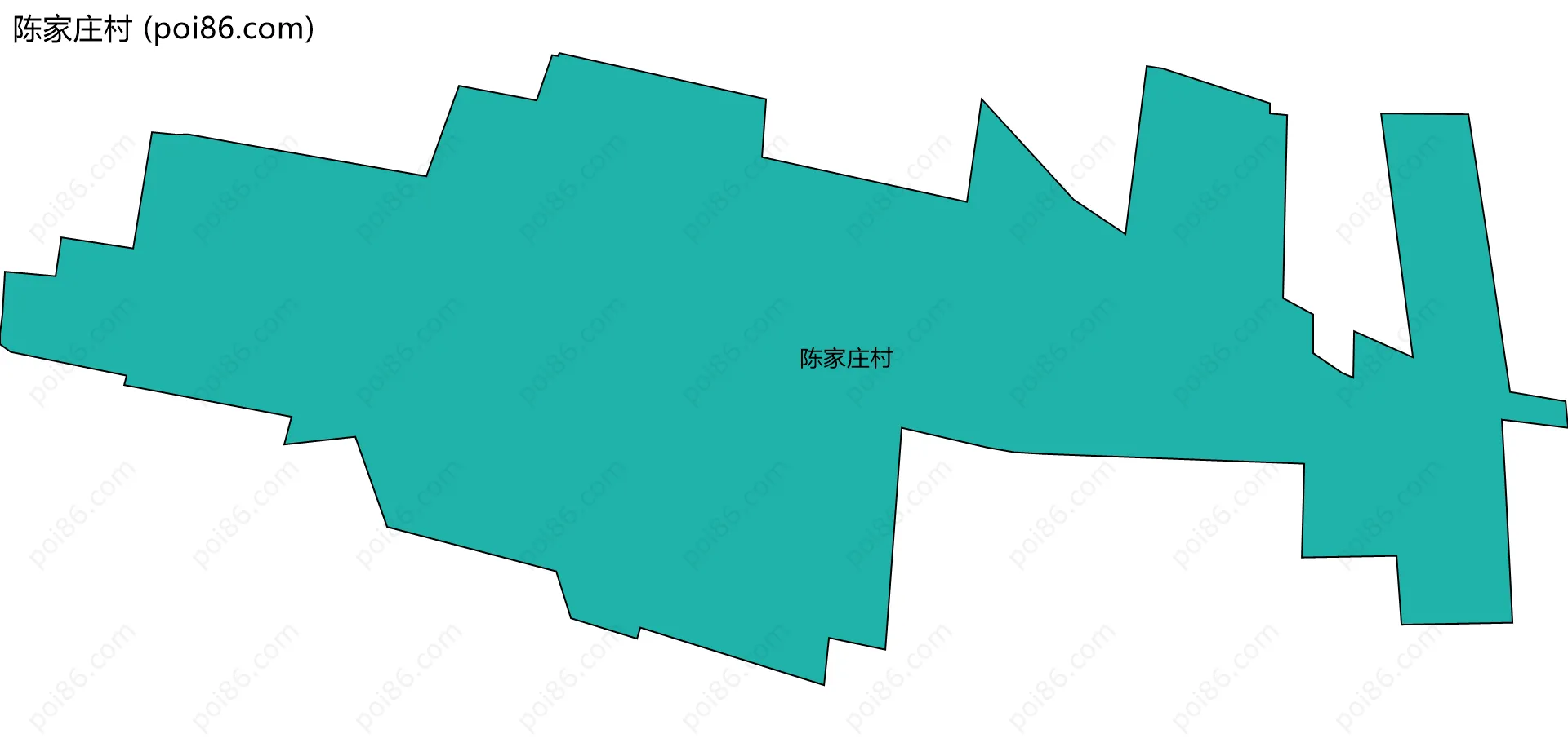 陈家庄村边界地图