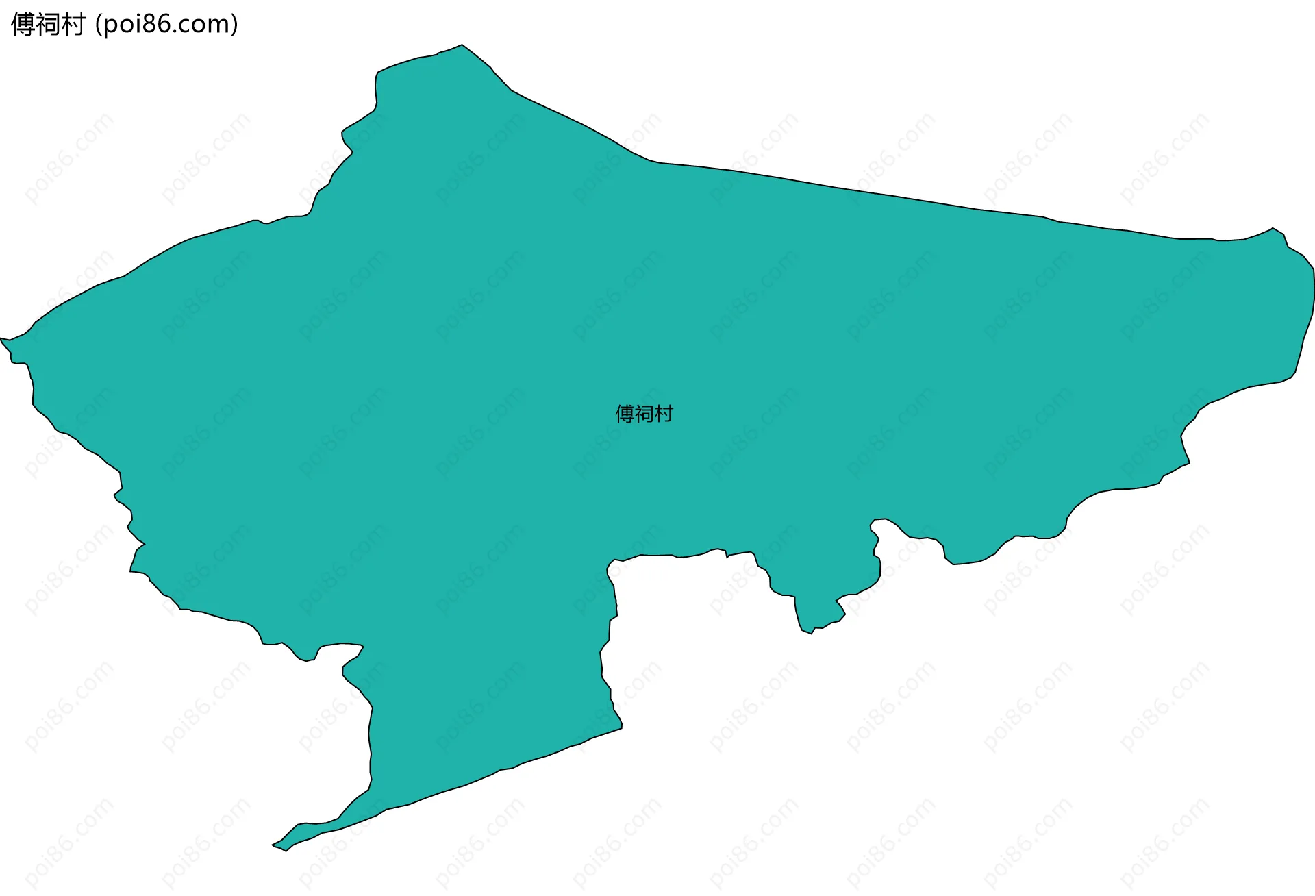 傅祠村边界地图