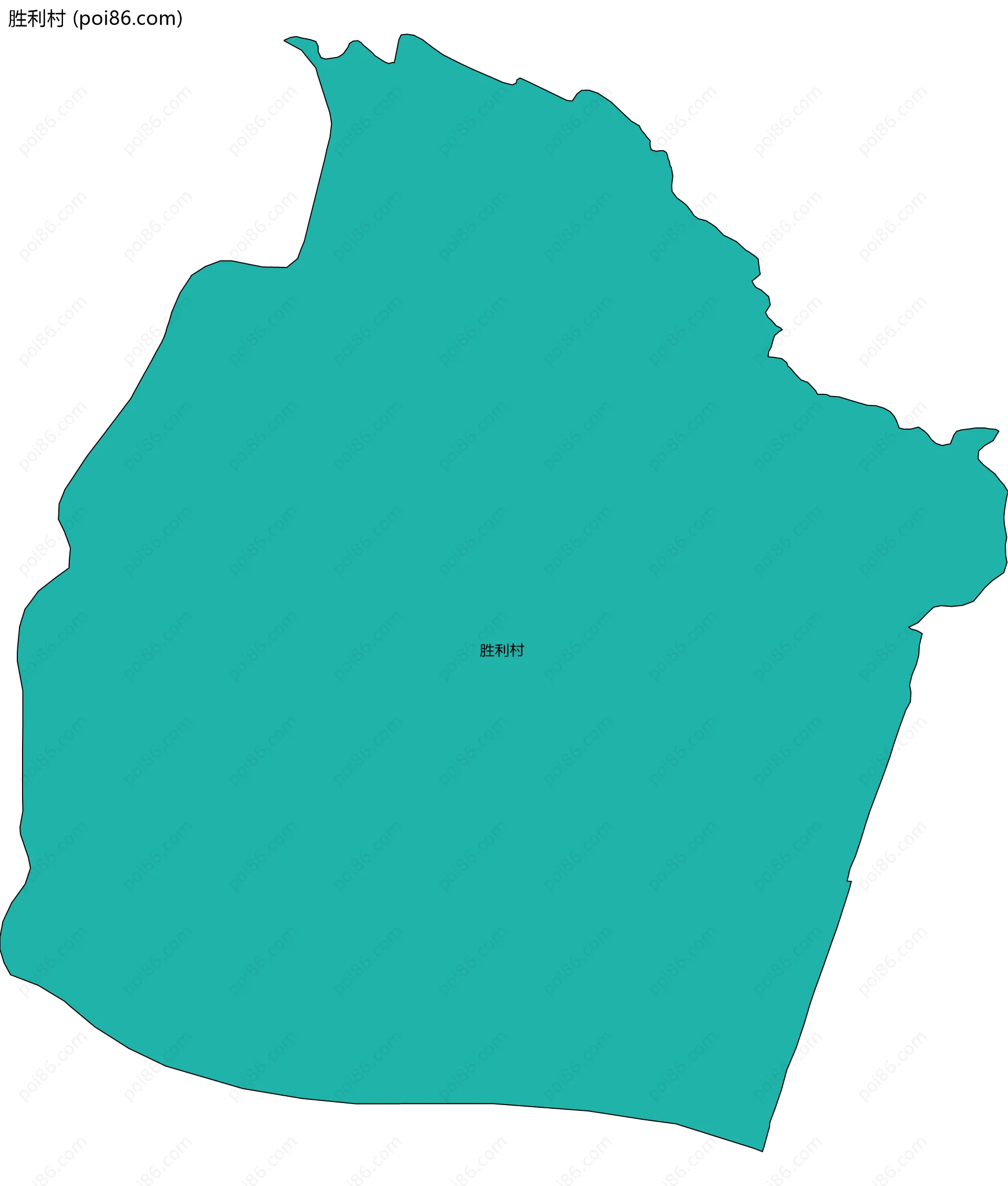 胜利村边界地图