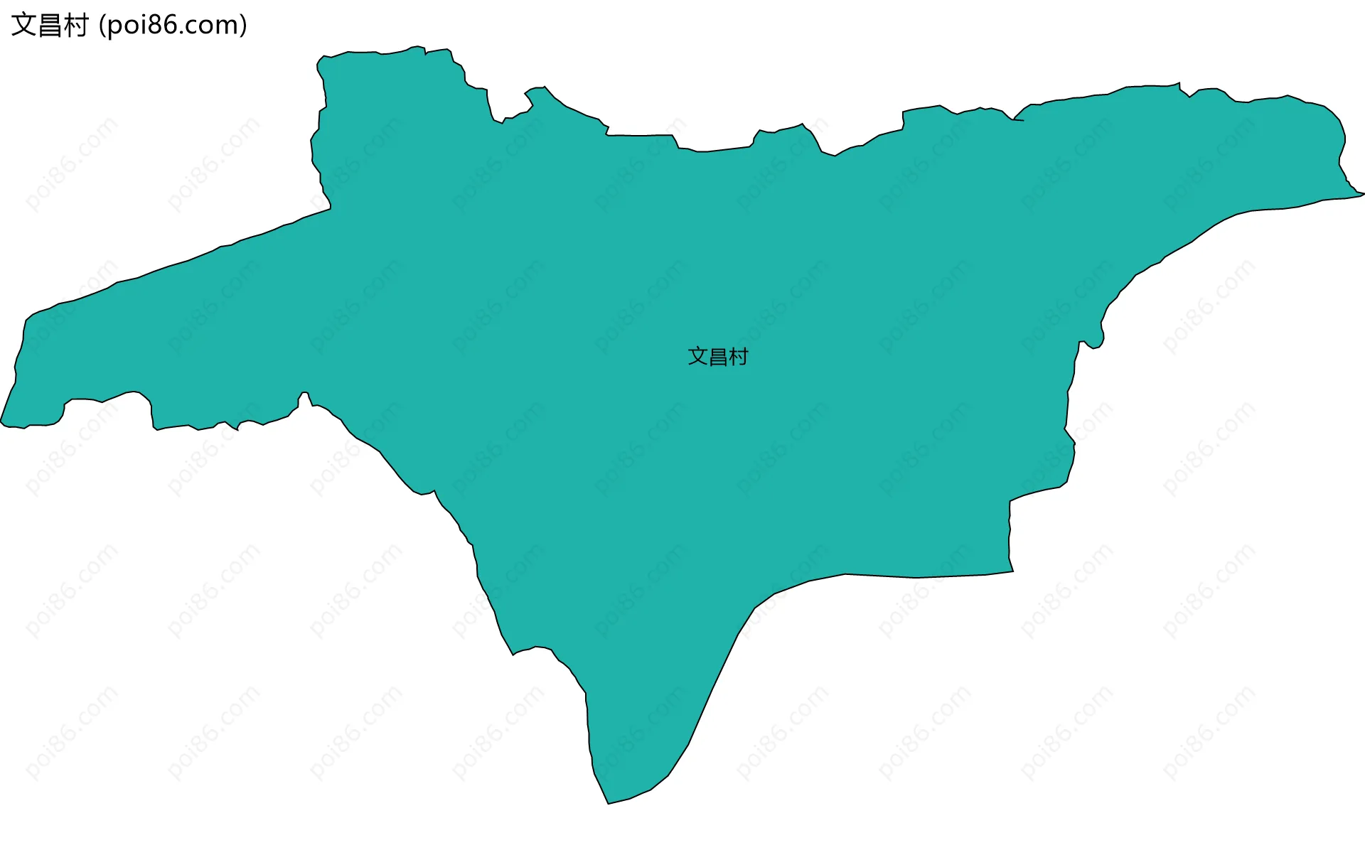 文昌村边界地图