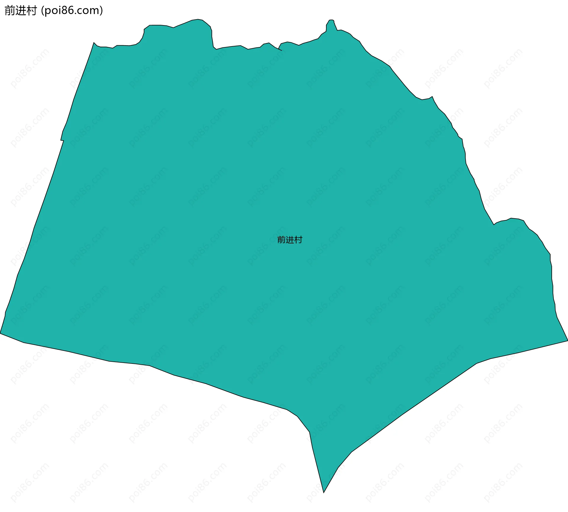 前进村边界地图