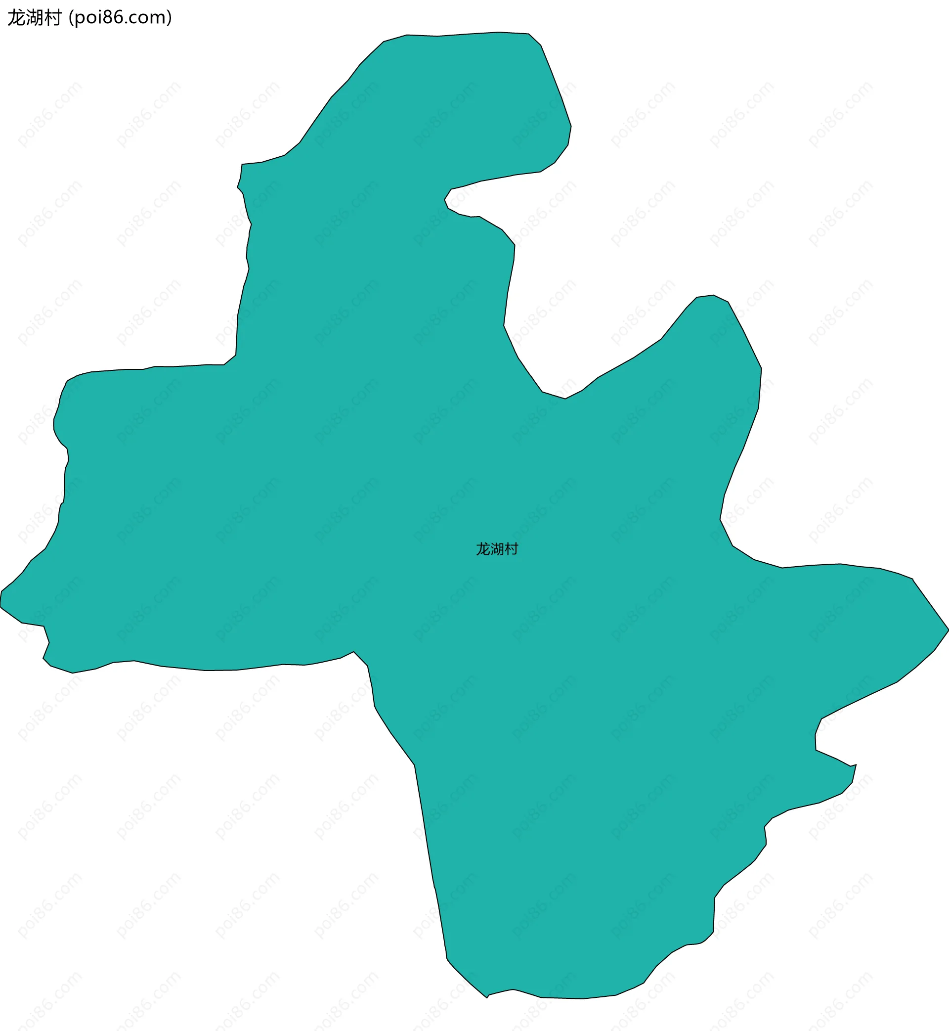 龙湖村边界地图