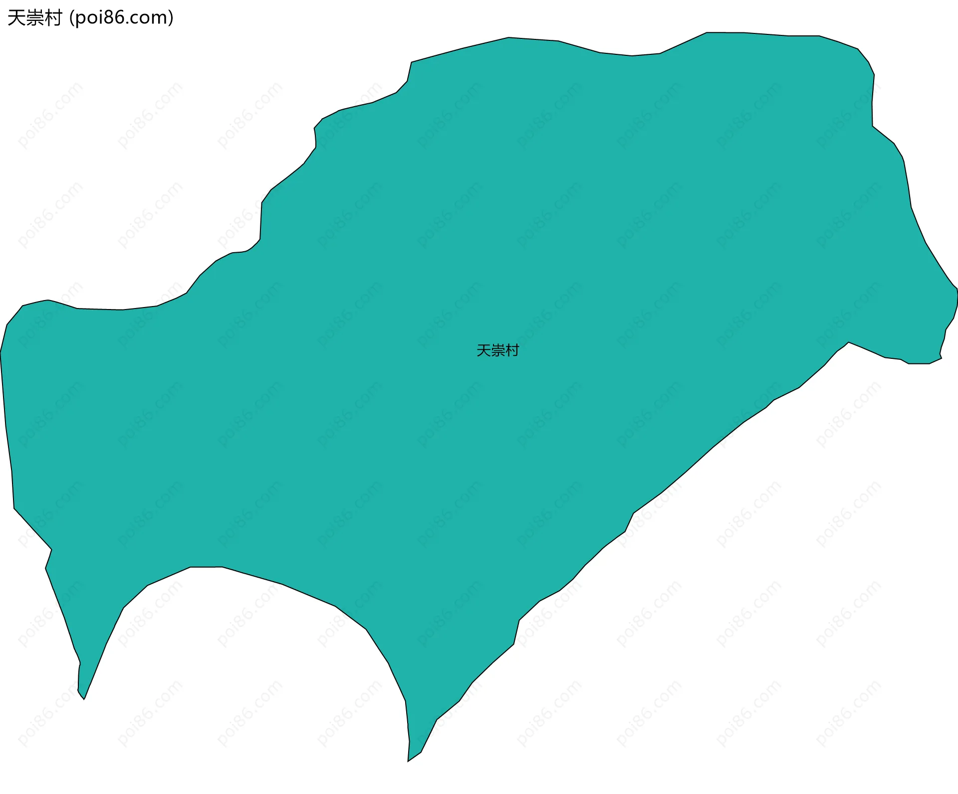 天崇村边界地图