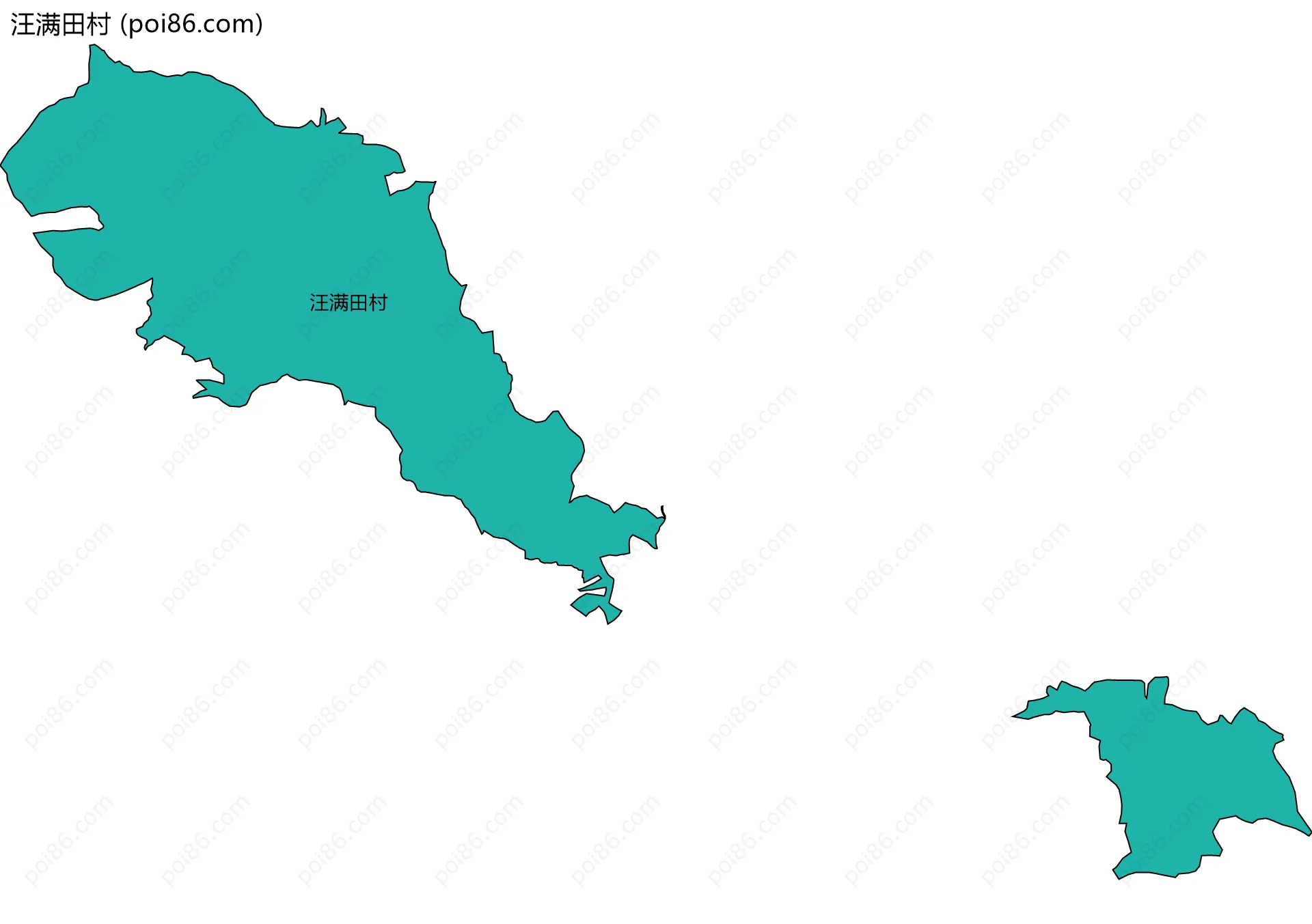 汪满田村边界地图