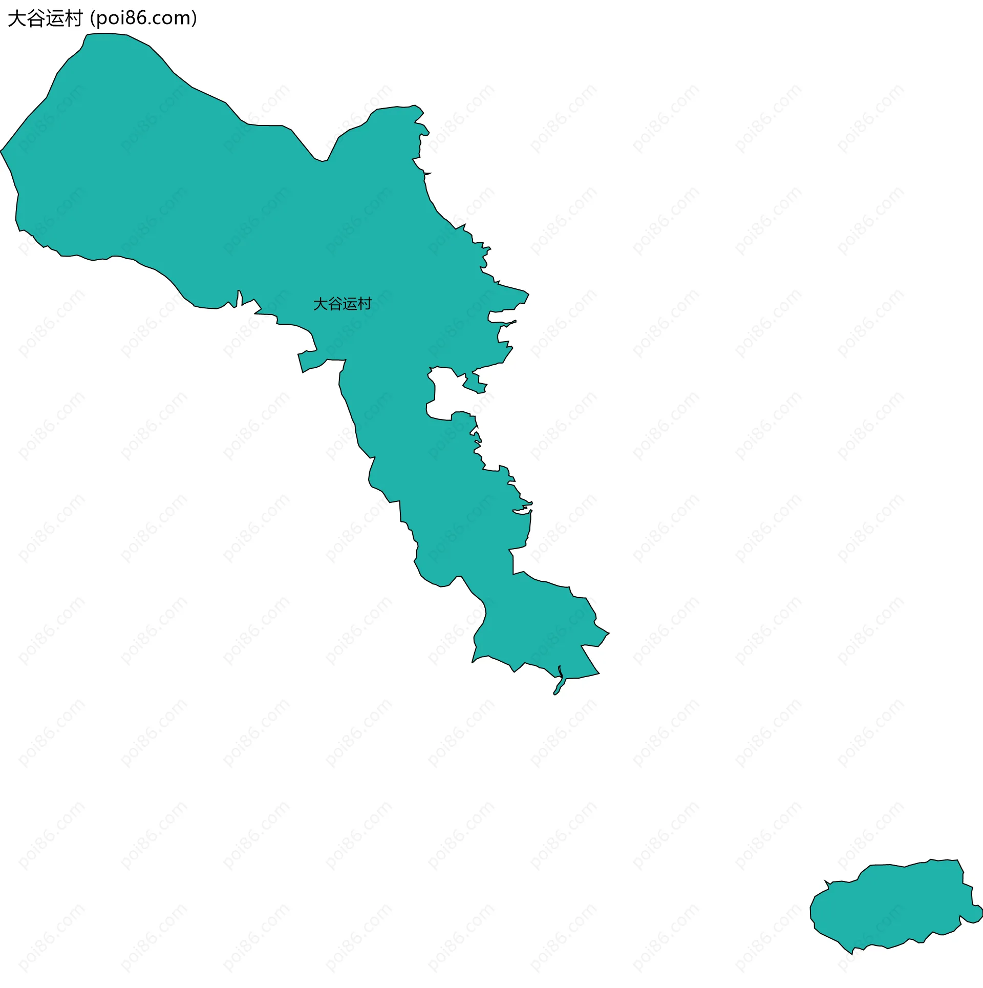 大谷运村边界地图