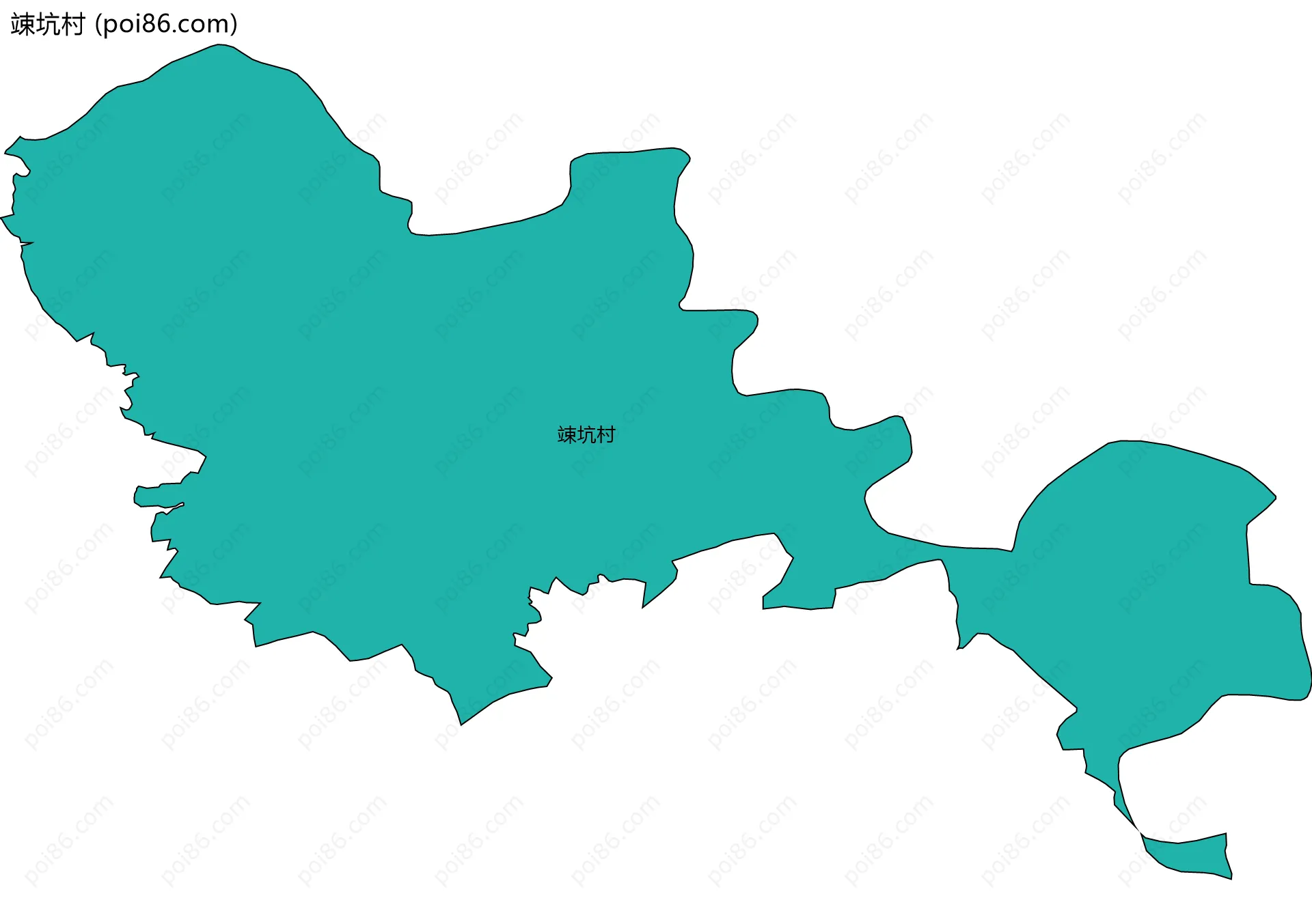 竦坑村边界地图