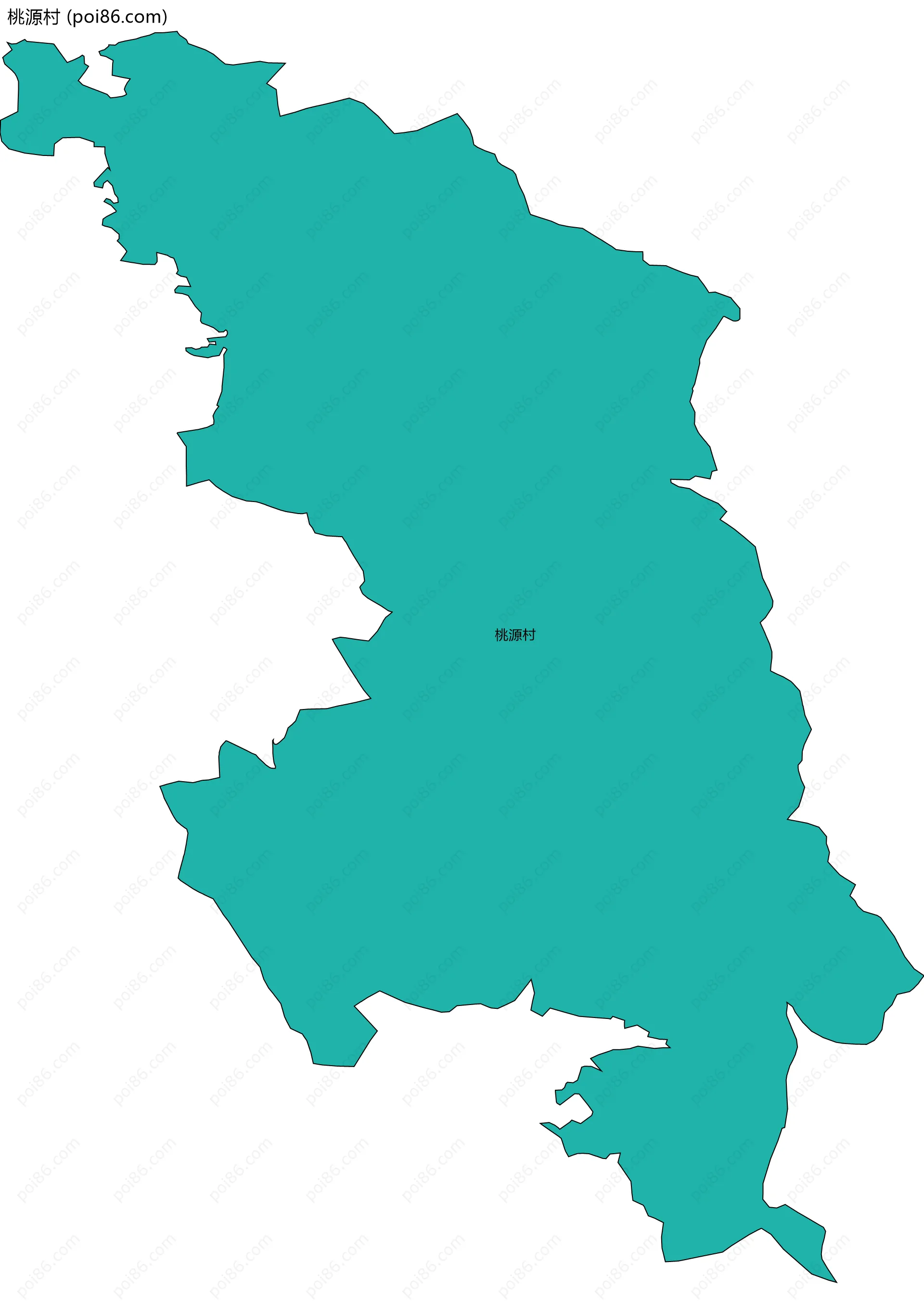 桃源村边界地图