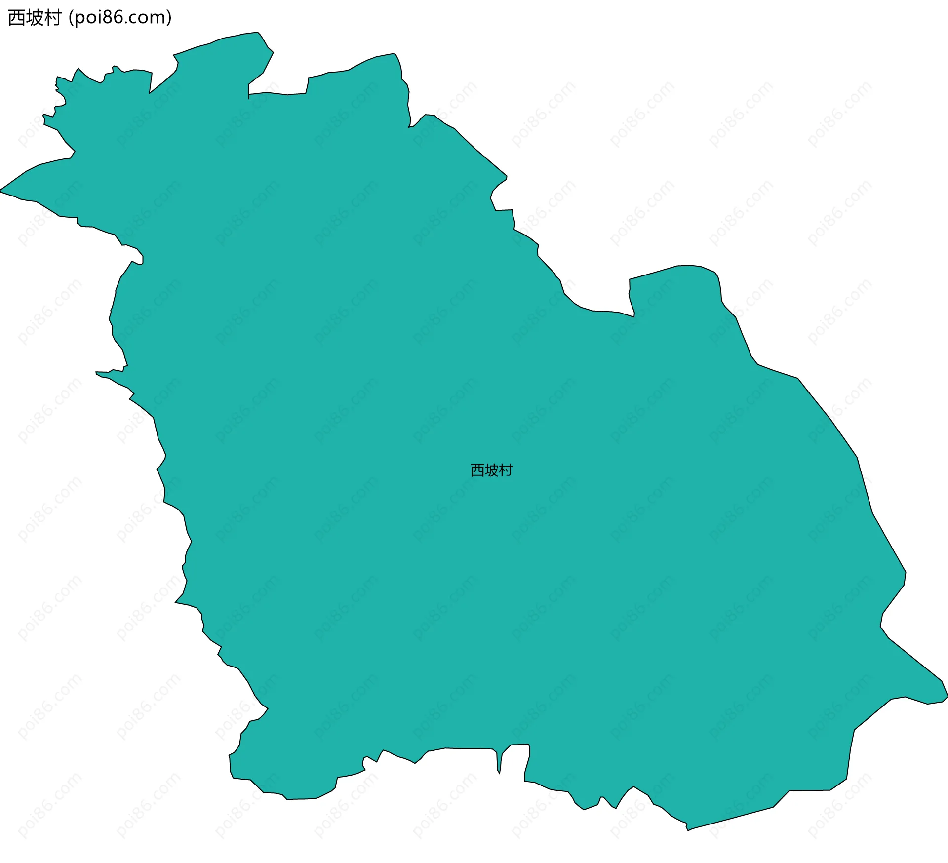 西坡村边界地图