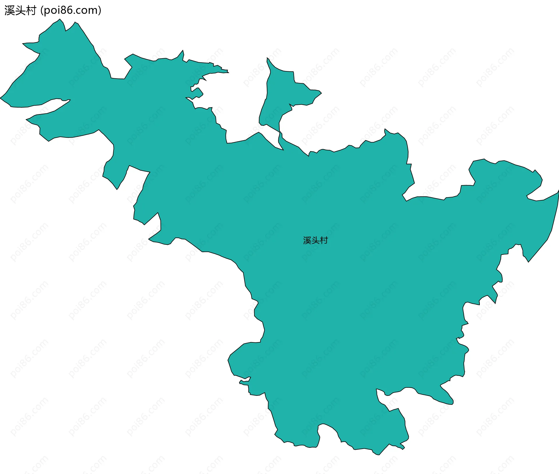 溪头村边界地图