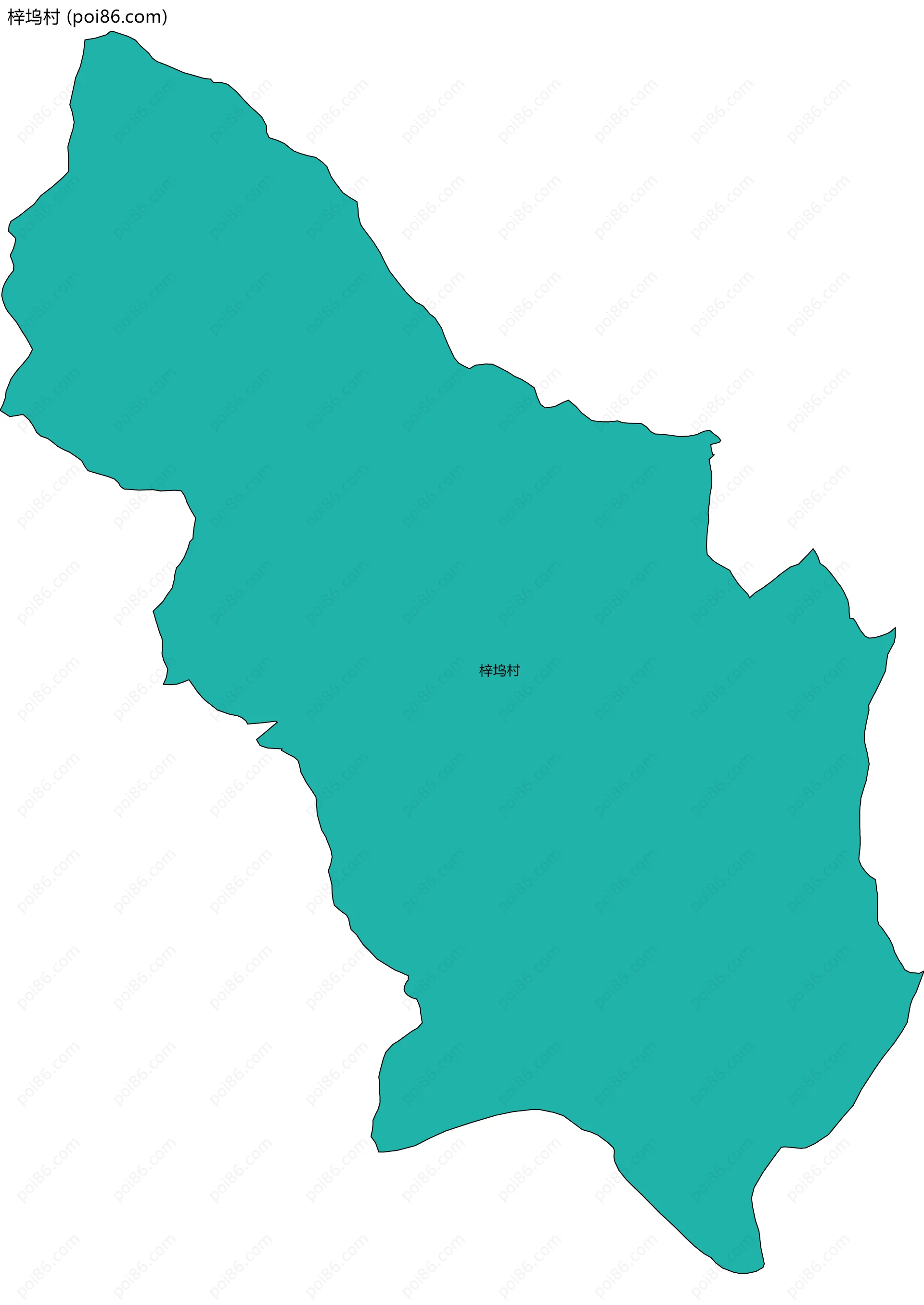 梓坞村边界地图