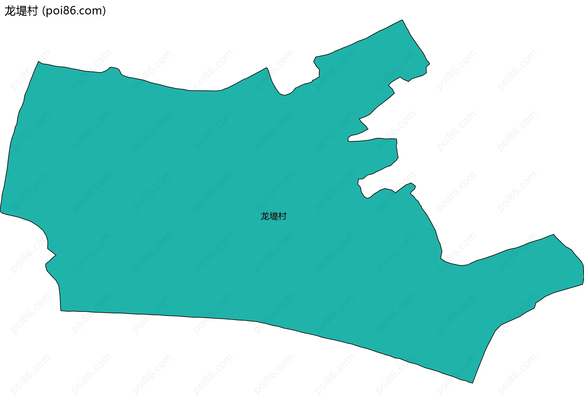 龙堤村边界地图