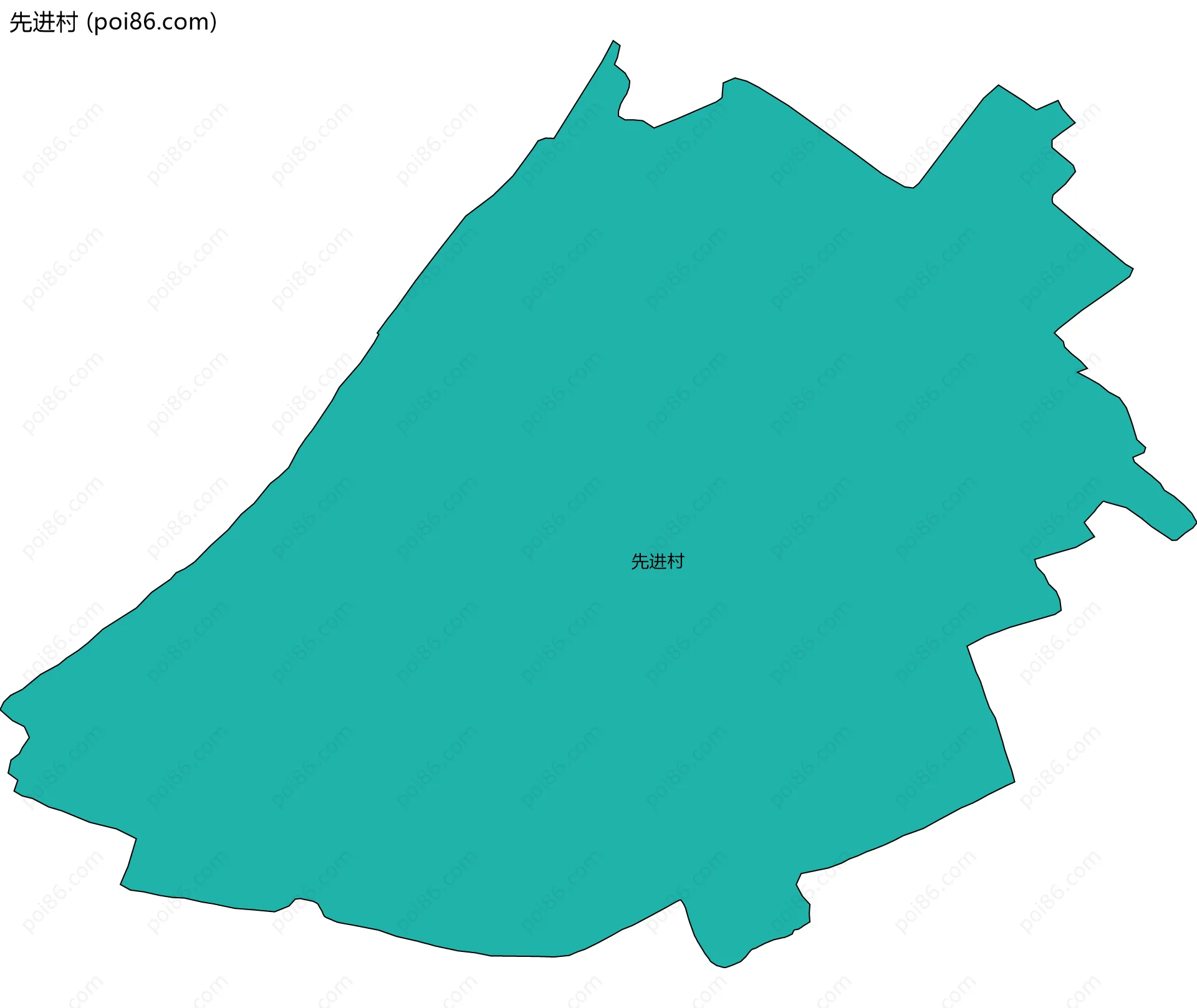 先进村边界地图