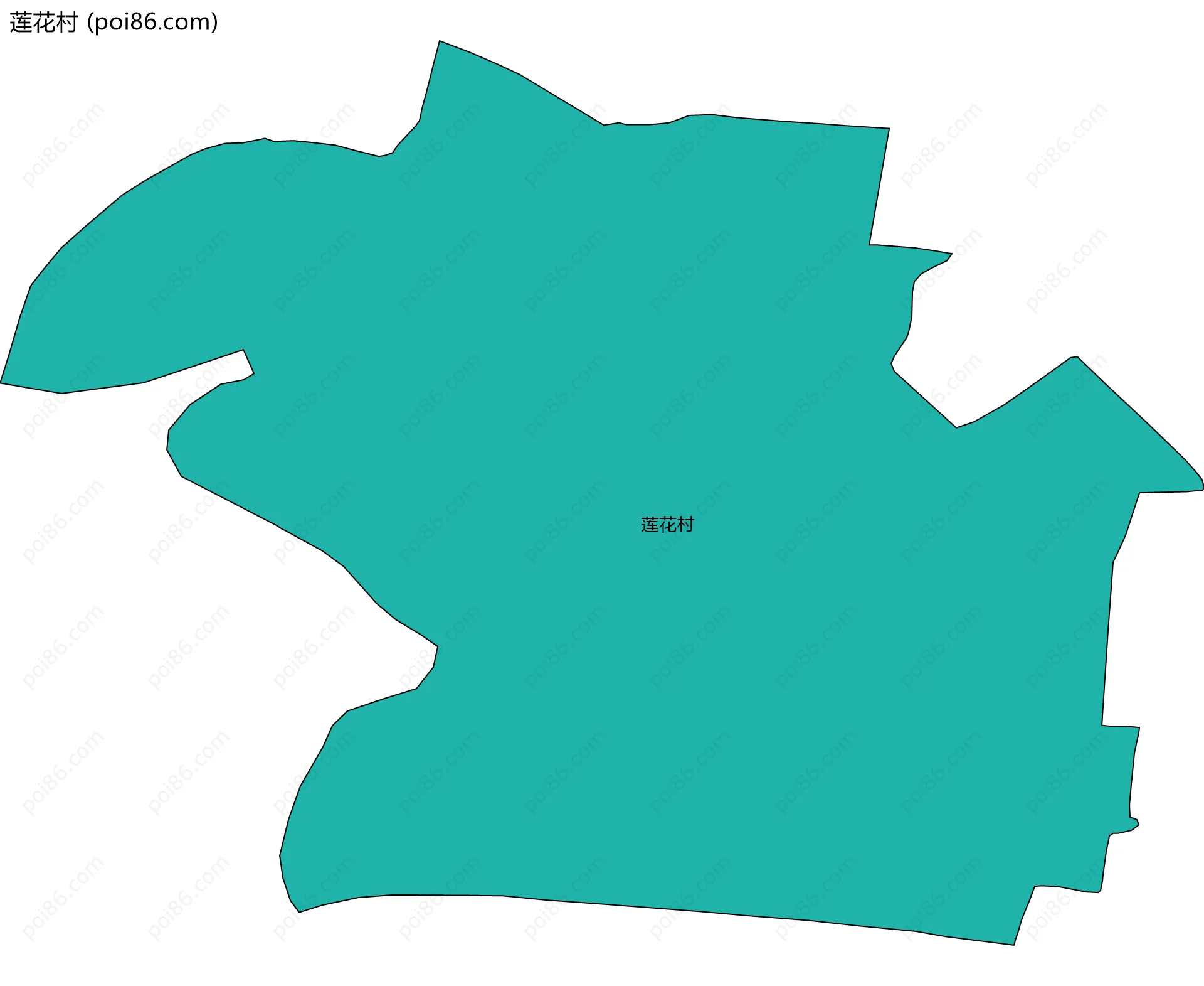 莲花村边界地图