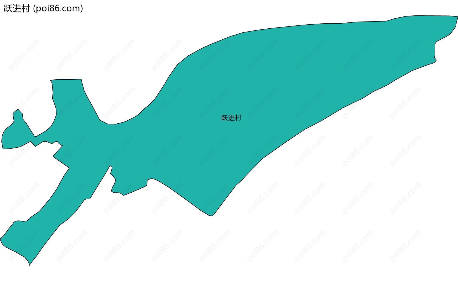 跃进村边界地图