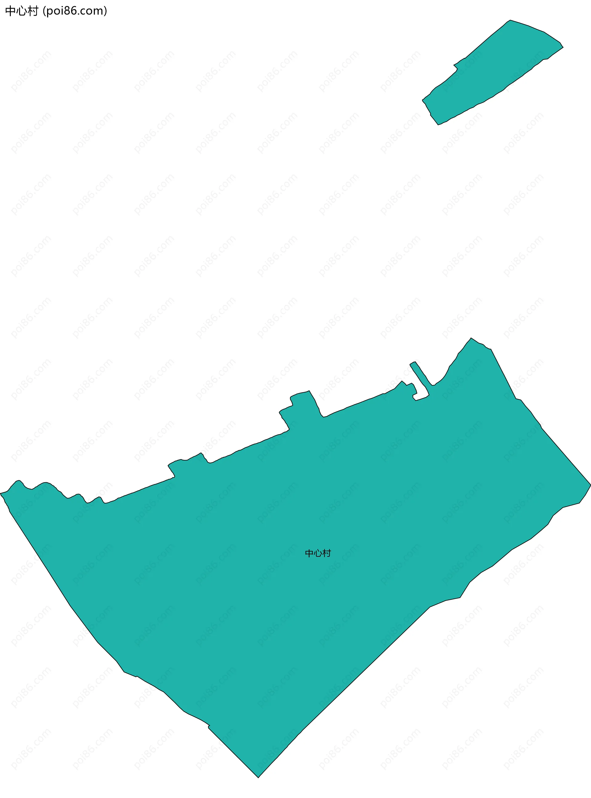 中心村边界地图