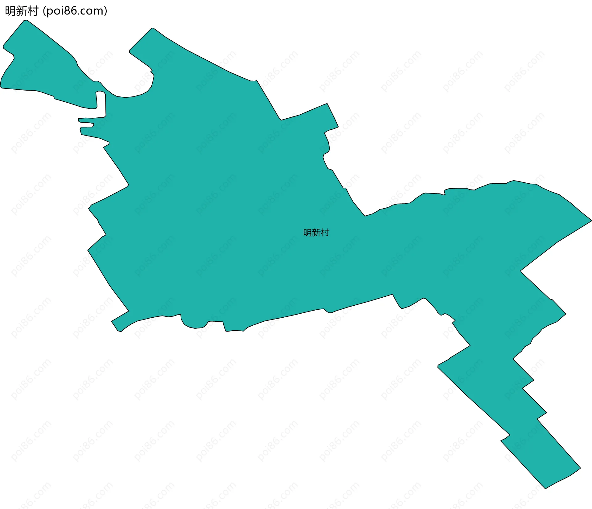 明新村边界地图