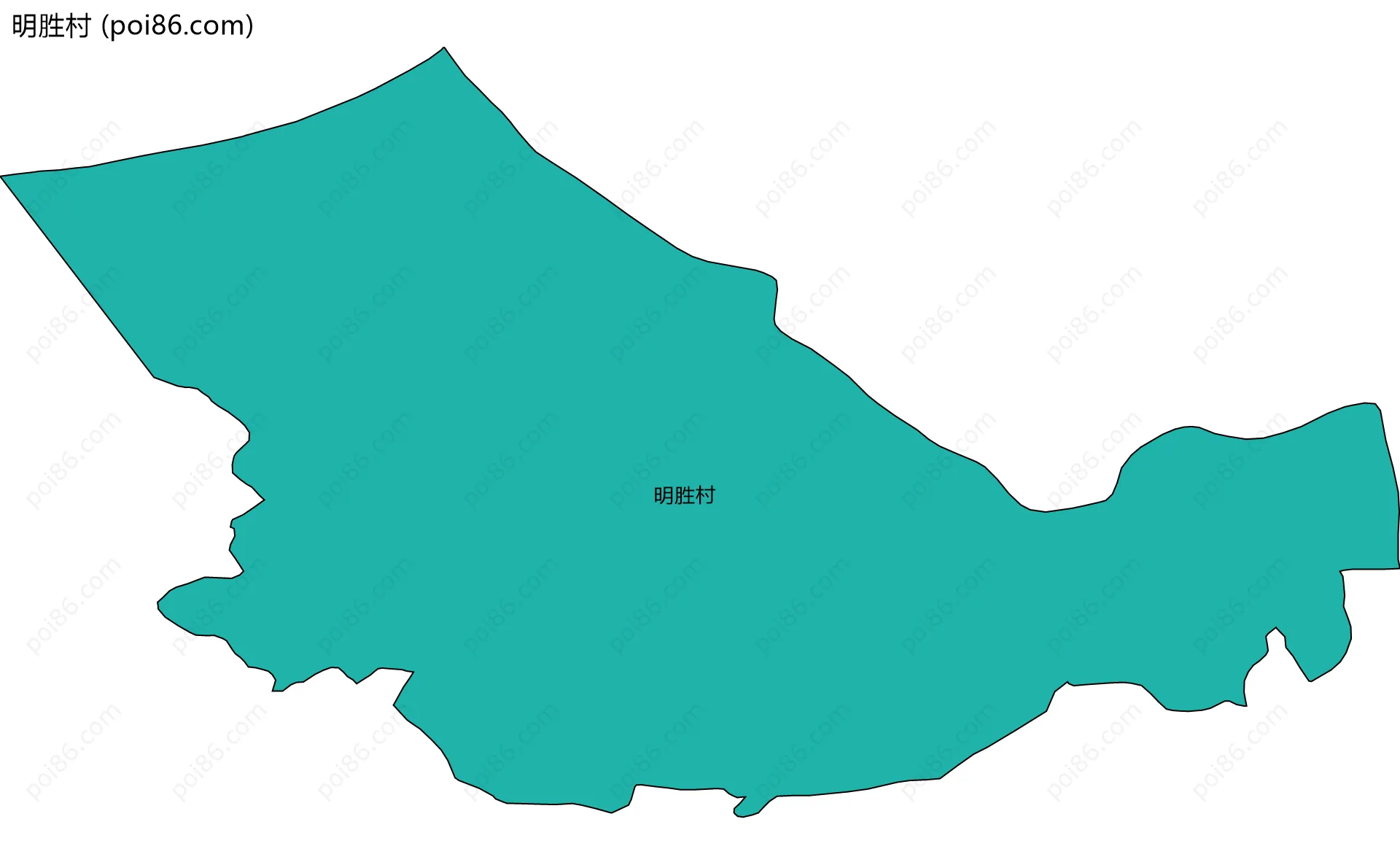 明胜村边界地图