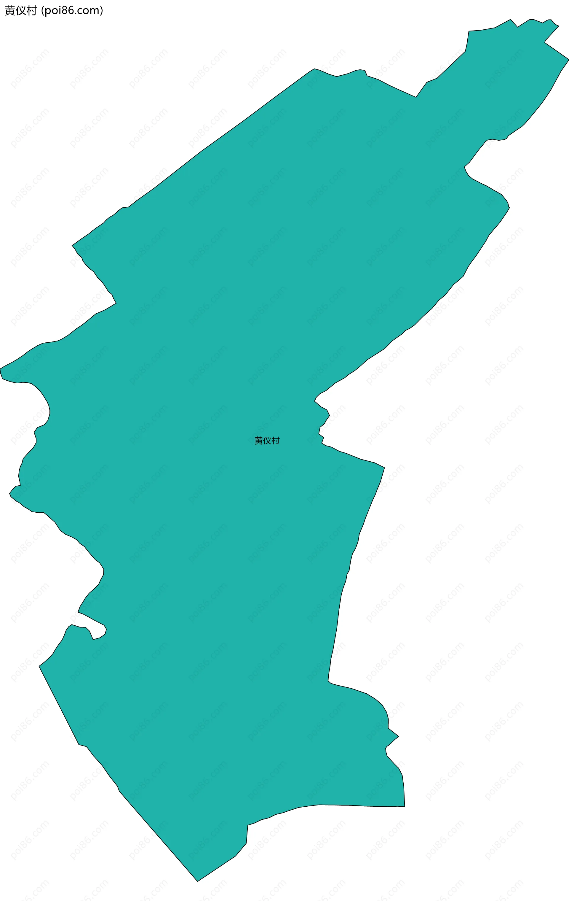 黄仪村边界地图