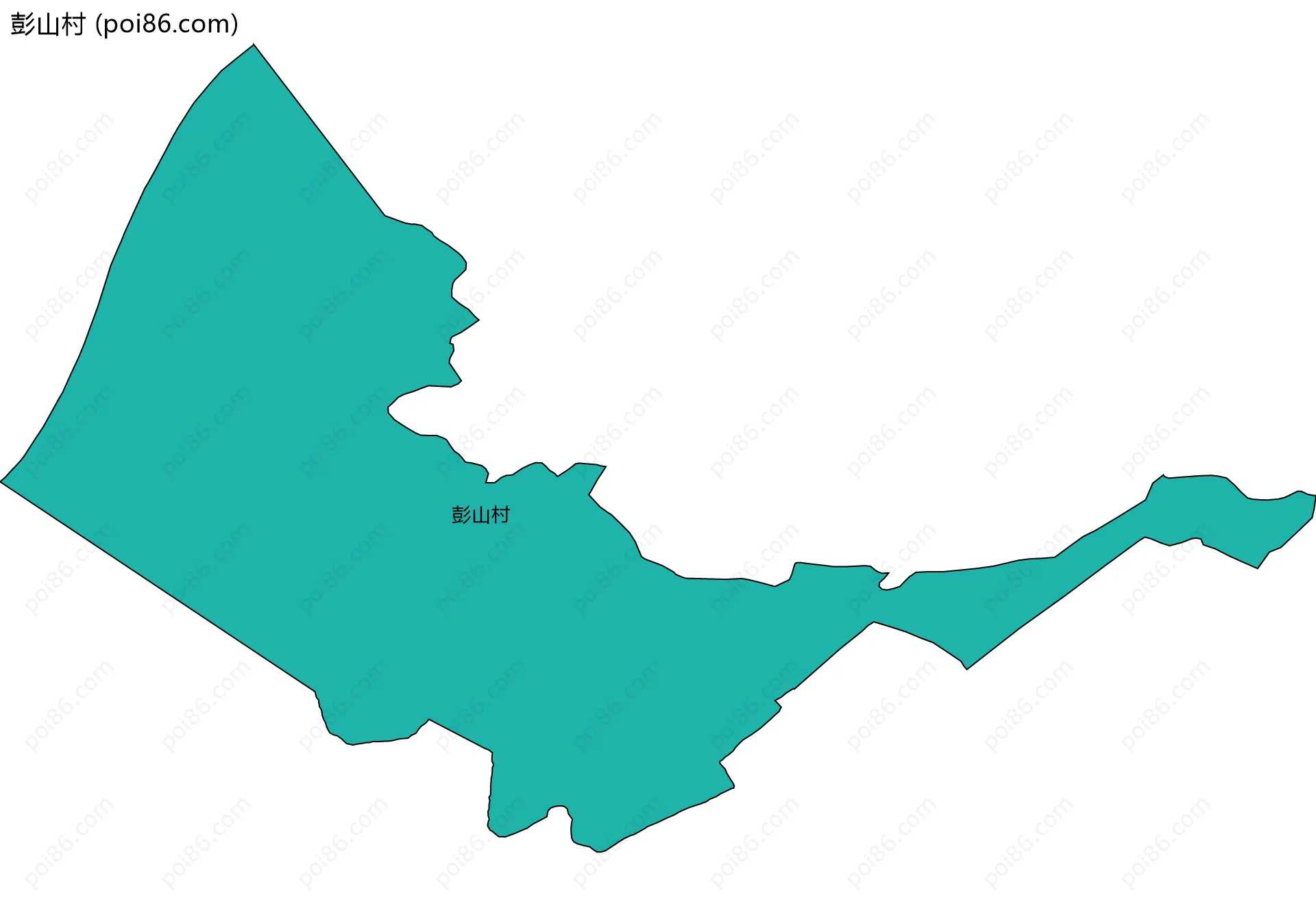 彭山村边界地图