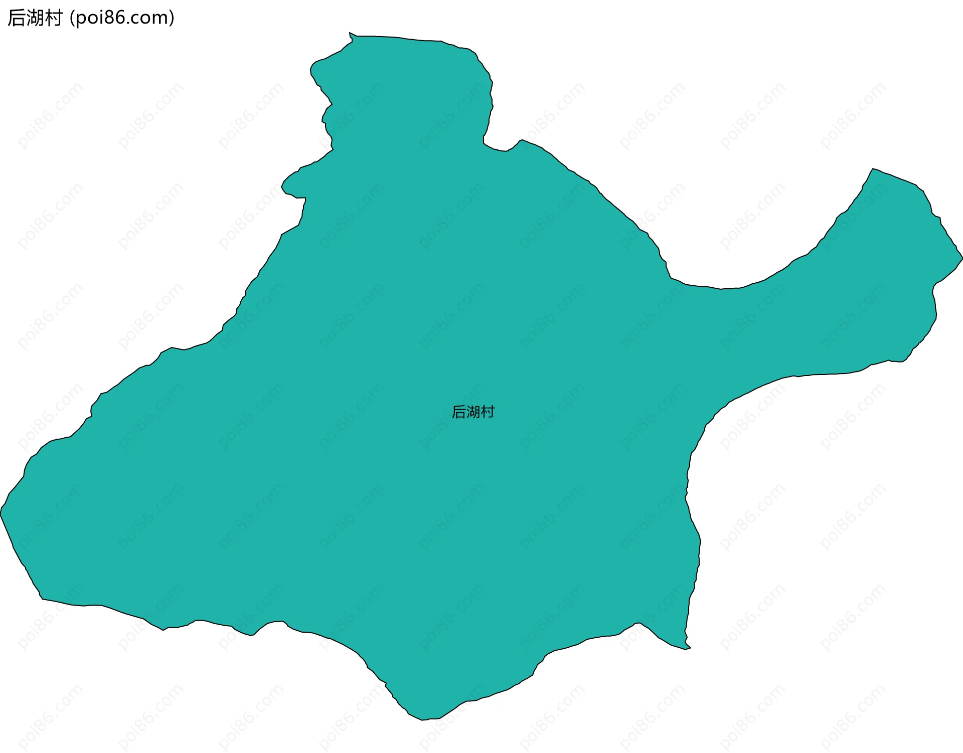 后湖村边界地图