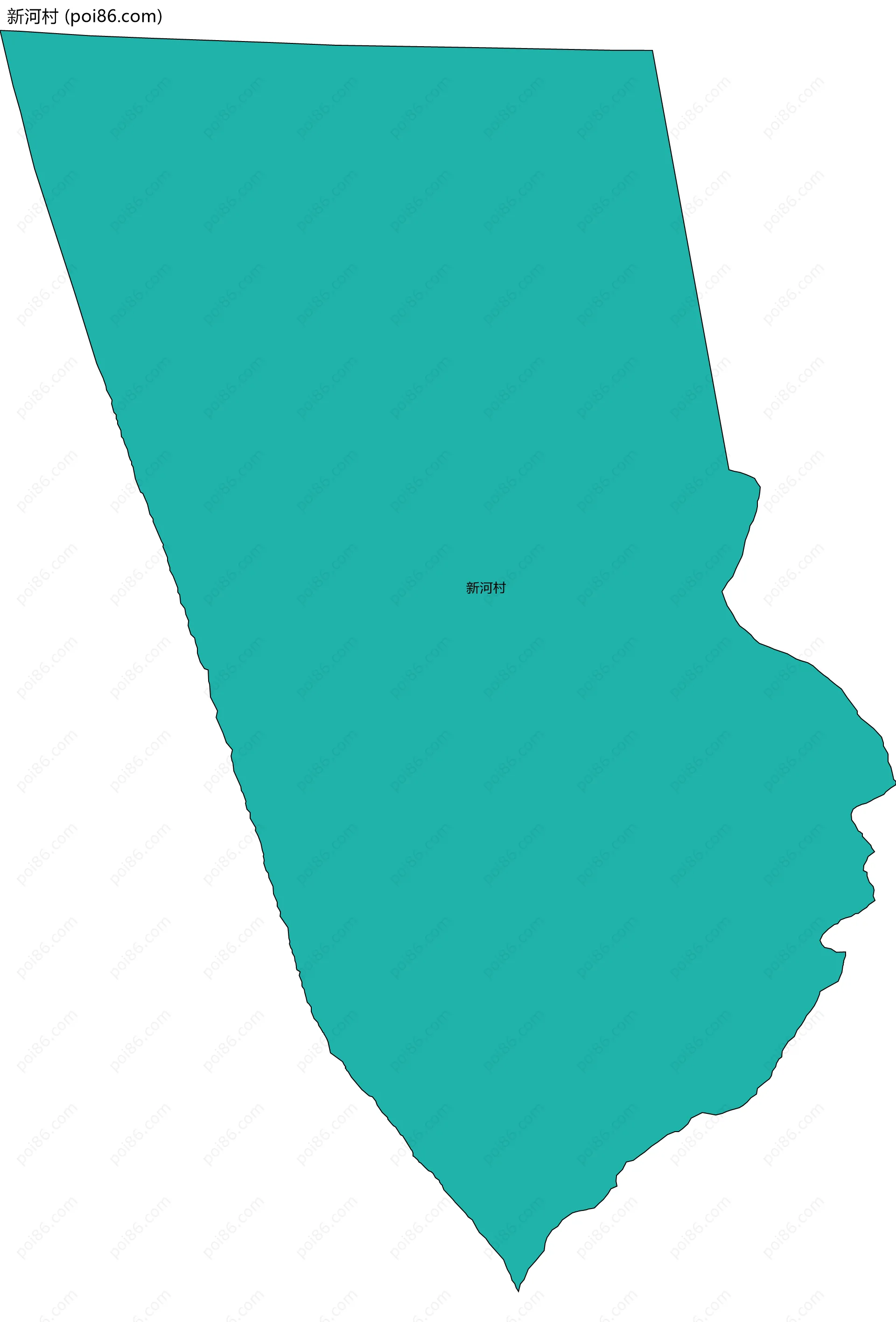 新河村边界地图