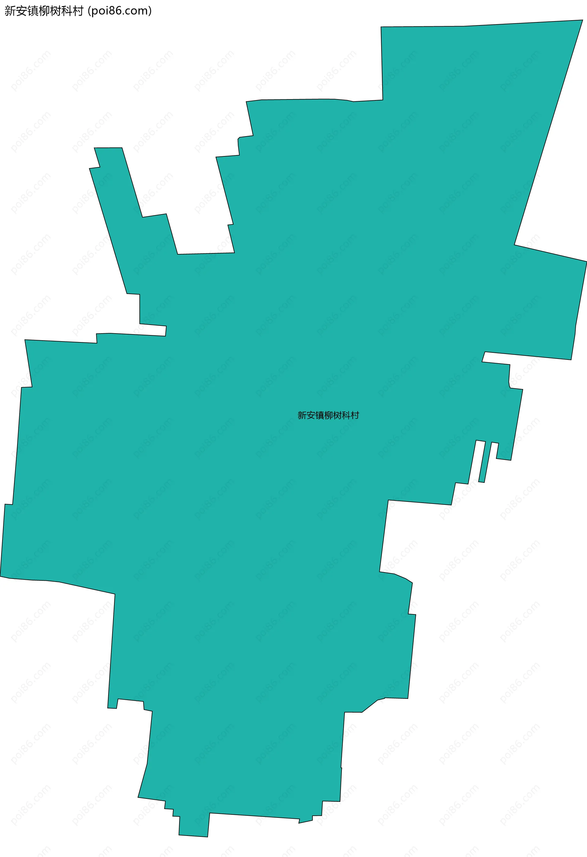 新安镇柳树科村边界地图